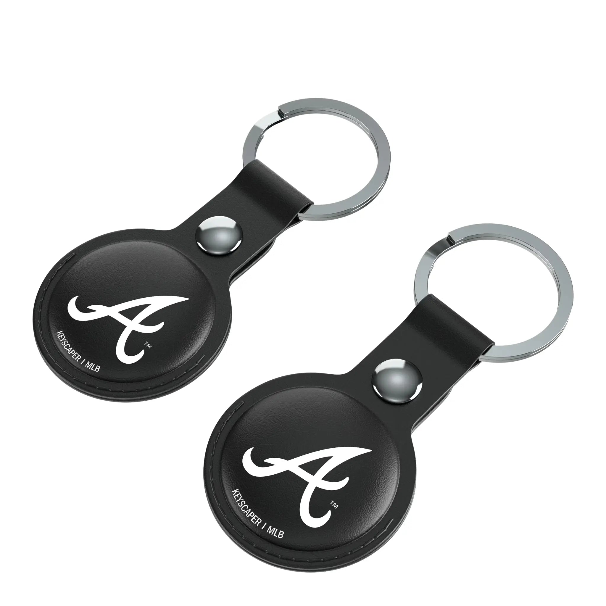 Atlanta Braves Insignia AirTag Black Airtag Holder 2-Pack - Isometric View