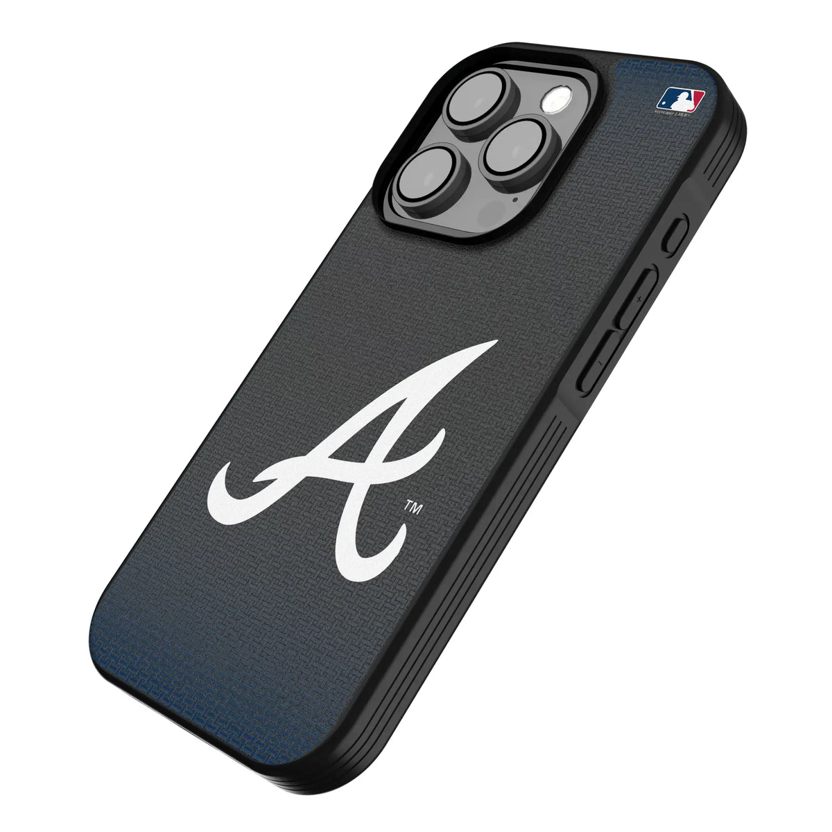 Atlanta Braves Linen iPhone Bump Phone Case for Apple iPhone - Isometric View