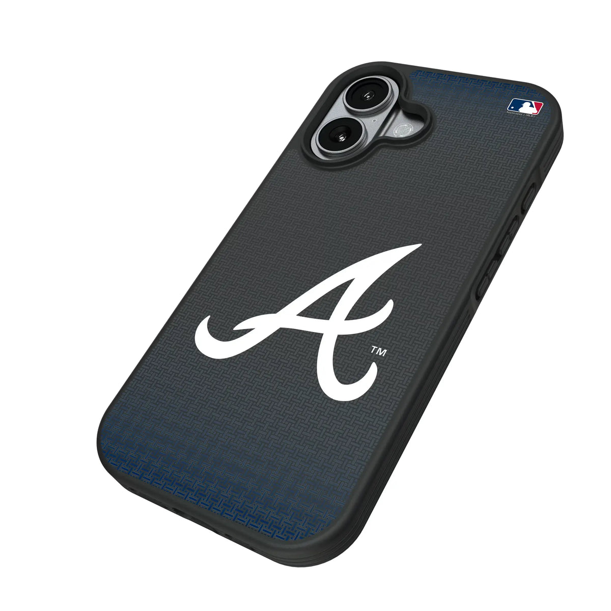 Atlanta Braves Linen iPhone Bump Phone Case for Apple iPhone - Isometric View#Device_iPhone 17