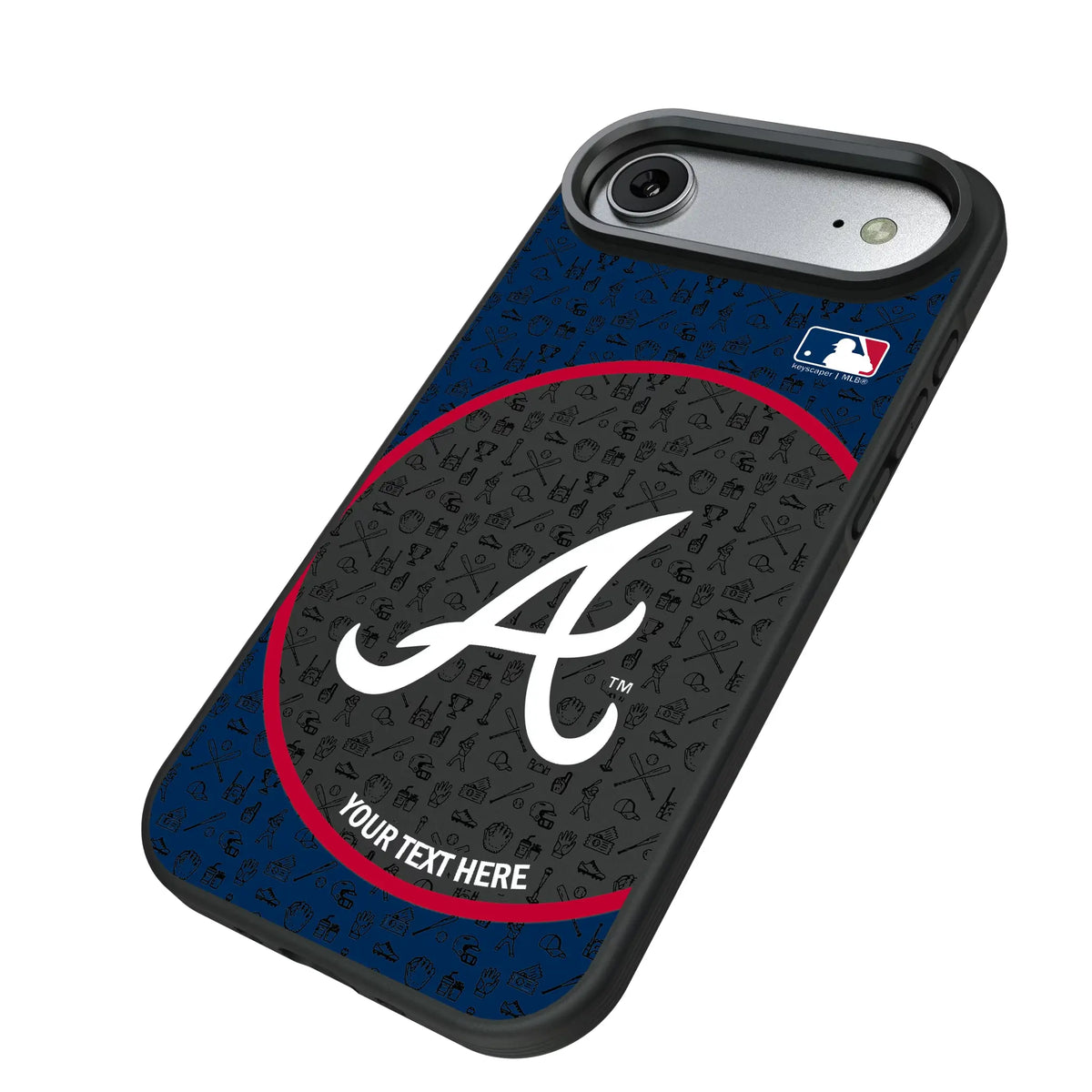 Atlanta Braves Personalized Circle iPhone Bump Phone Case for Apple iPhone - Isometric View#Device_iPhone Air