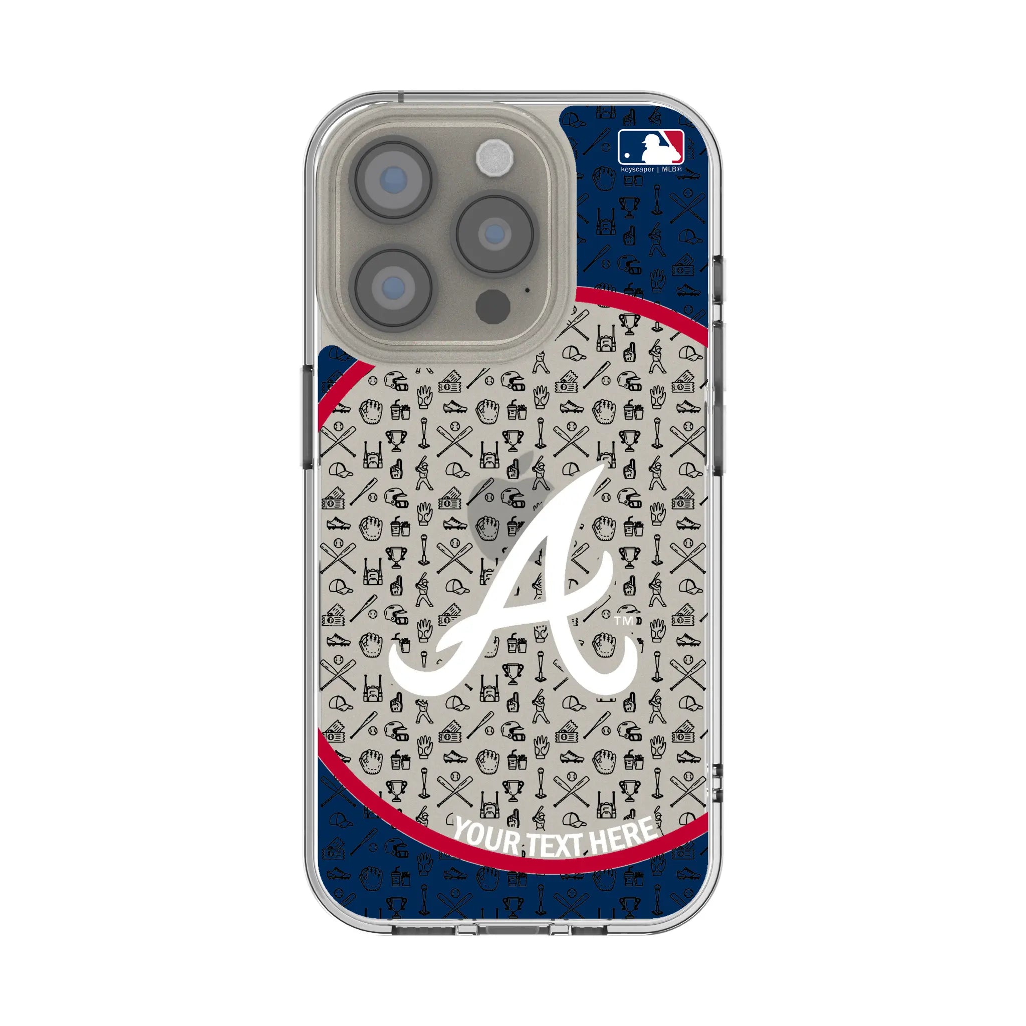 Atlanta Braves Personalized Circle iPhone Clear Phone Case for Apple iPhone