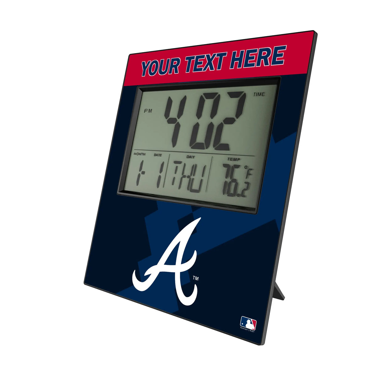 Atlanta Braves Personalized Color Block Wall Clock