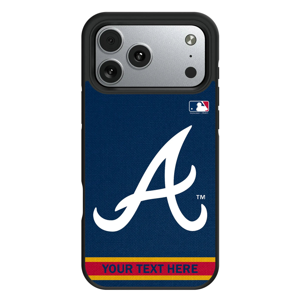 Atlanta Braves Personalized Stripe iPhone Bump Phone Case for Apple iPhone#Device_iPhone 17 Pro Max