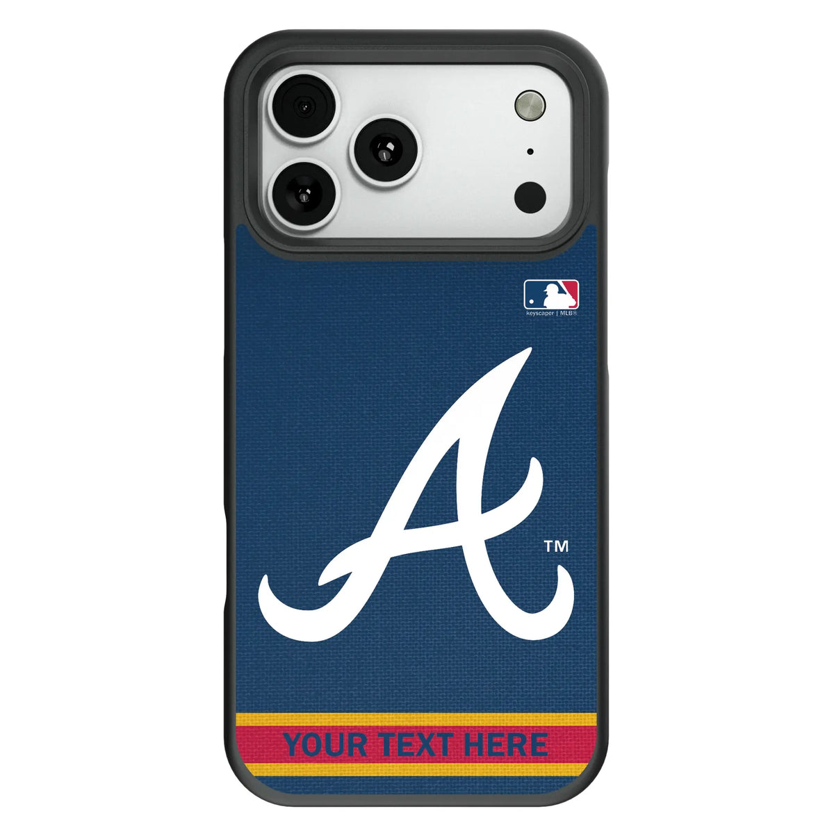 Atlanta Braves Personalized Stripe Bump Phone Case for Apple iPhone