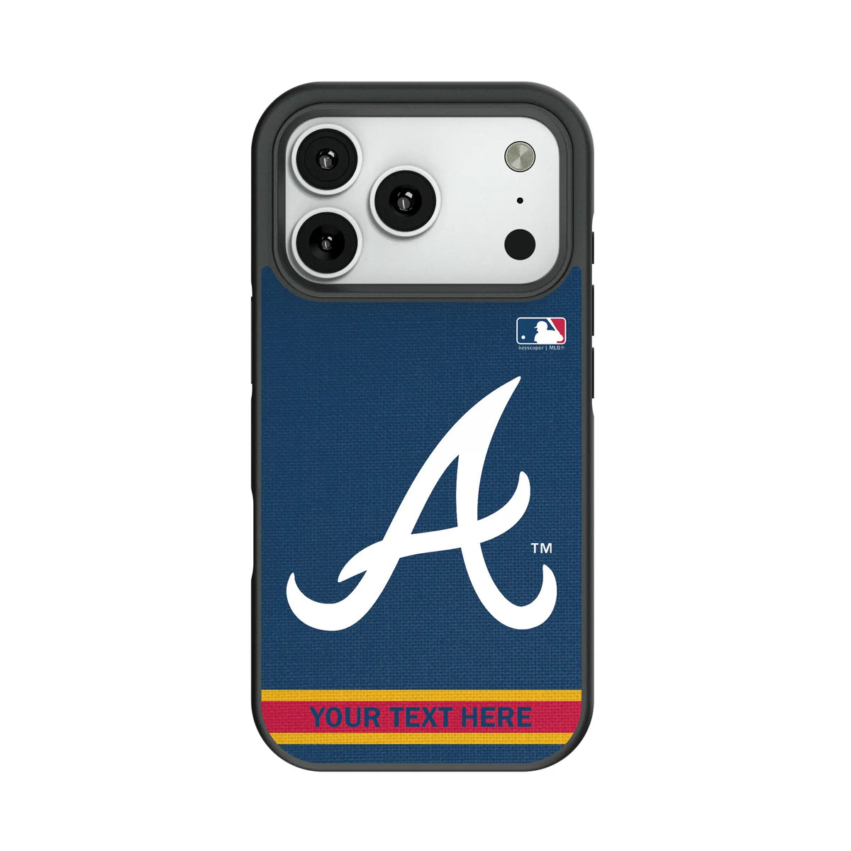 Atlanta Braves Personalized Stripe Bump Phone Case for Apple iPhone