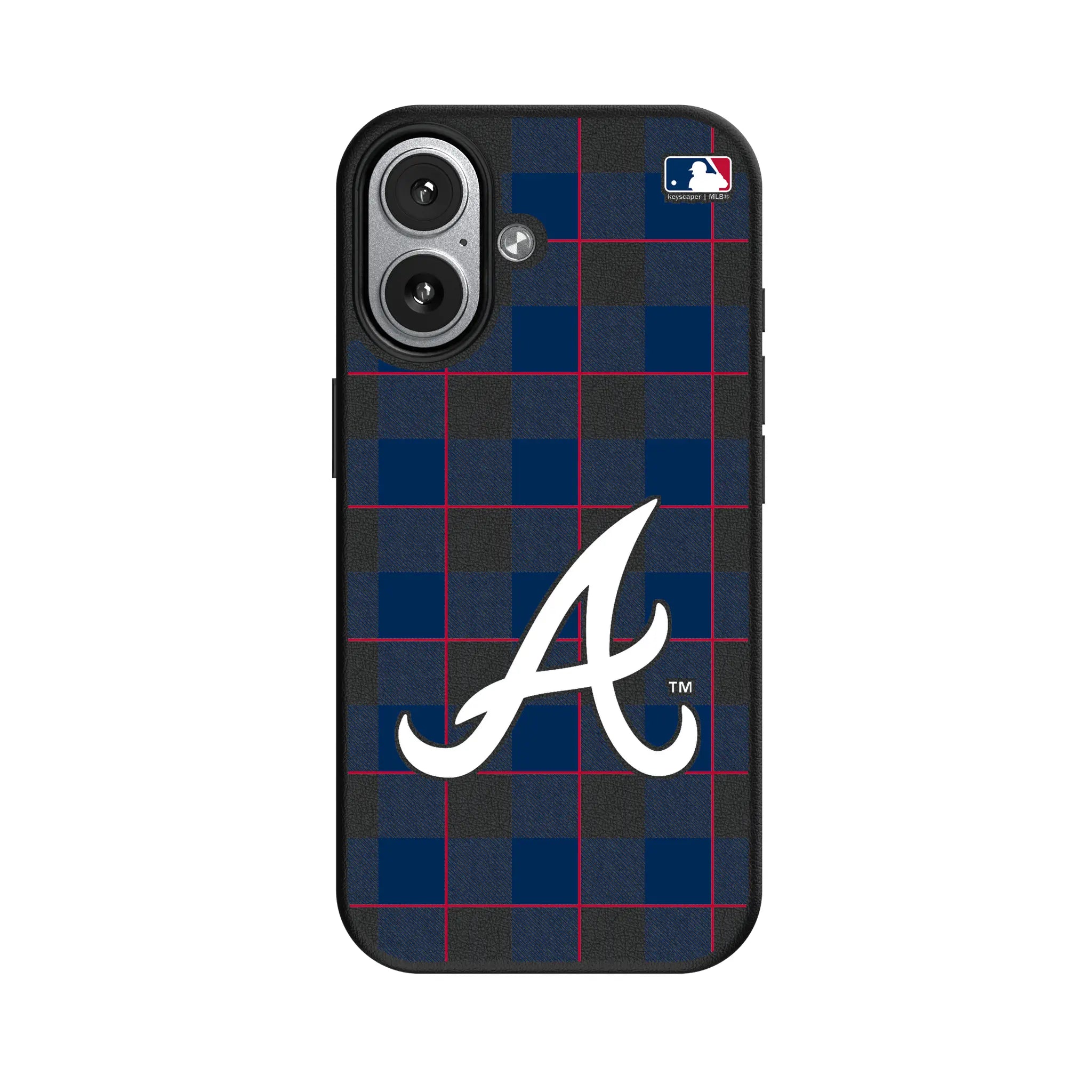 Atlanta Braves Plaid iPhone MagSafe Compatible Phone Case for Apple iPhone#Device_iPhone 17