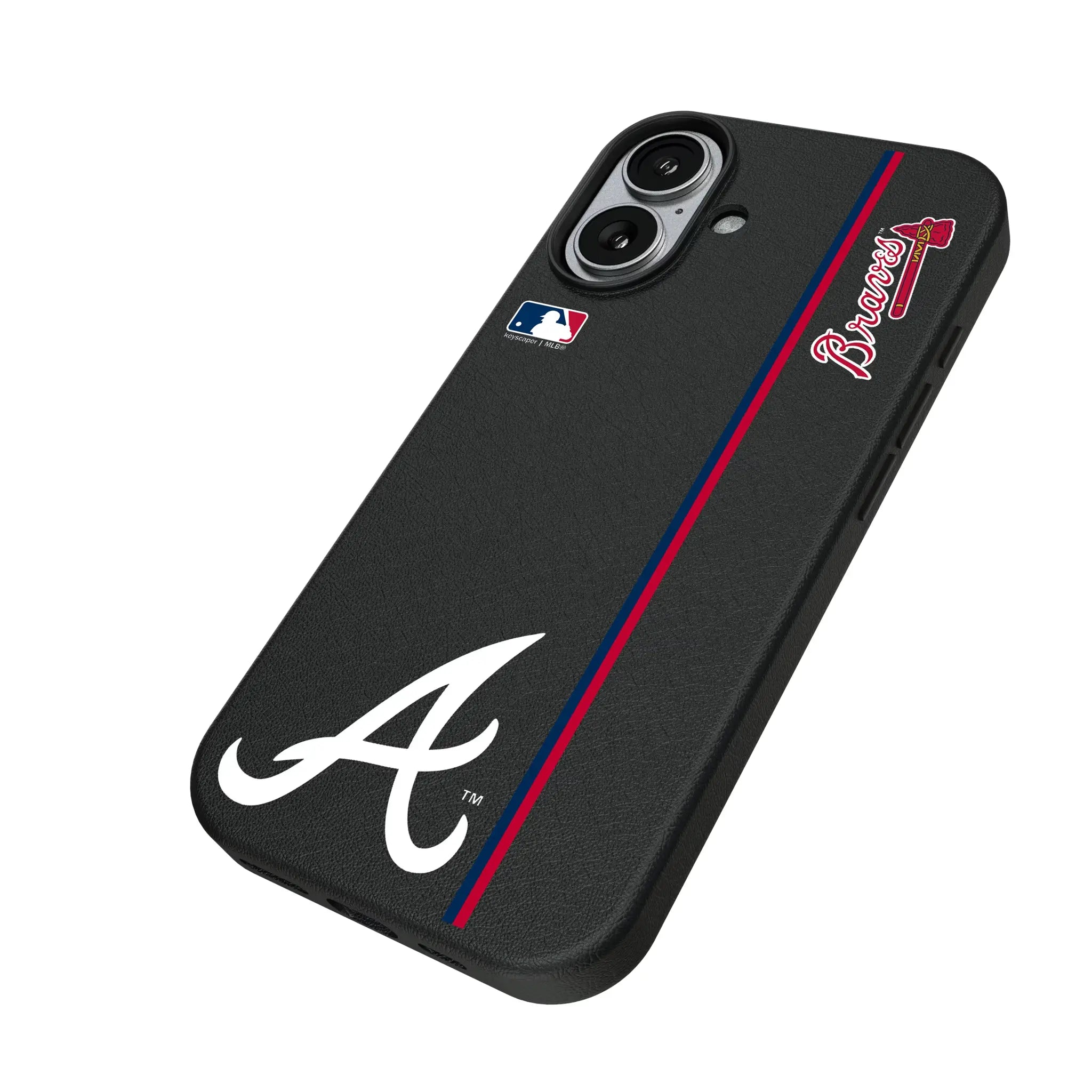 Atlanta Braves Sidebar iPhone MagSafe Compatible Phone Case for Apple iPhone - Isometric View#Device_iPhone 17