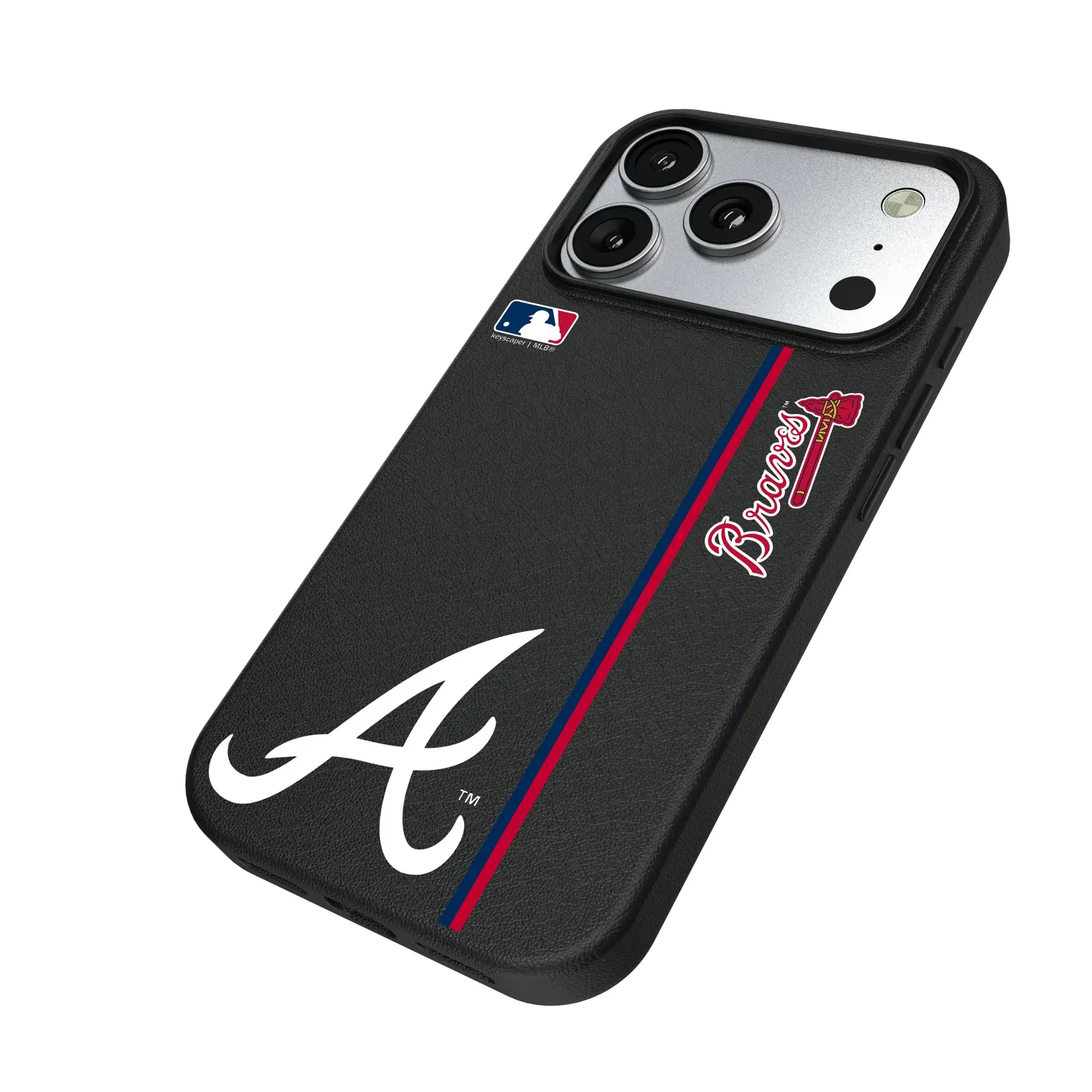 Atlanta Braves Sidebar iPhone MagSafe Compatible Phone Case for Apple iPhone - Isometric View#Device_iPhone 17 Pro