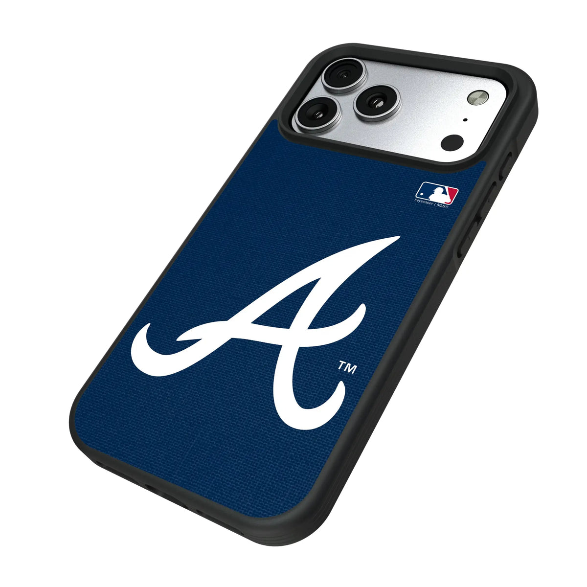 Atlanta Braves Solid iPhone Bump Phone Case for Apple iPhone - Isometric View#Device_iPhone 17 Pro Max