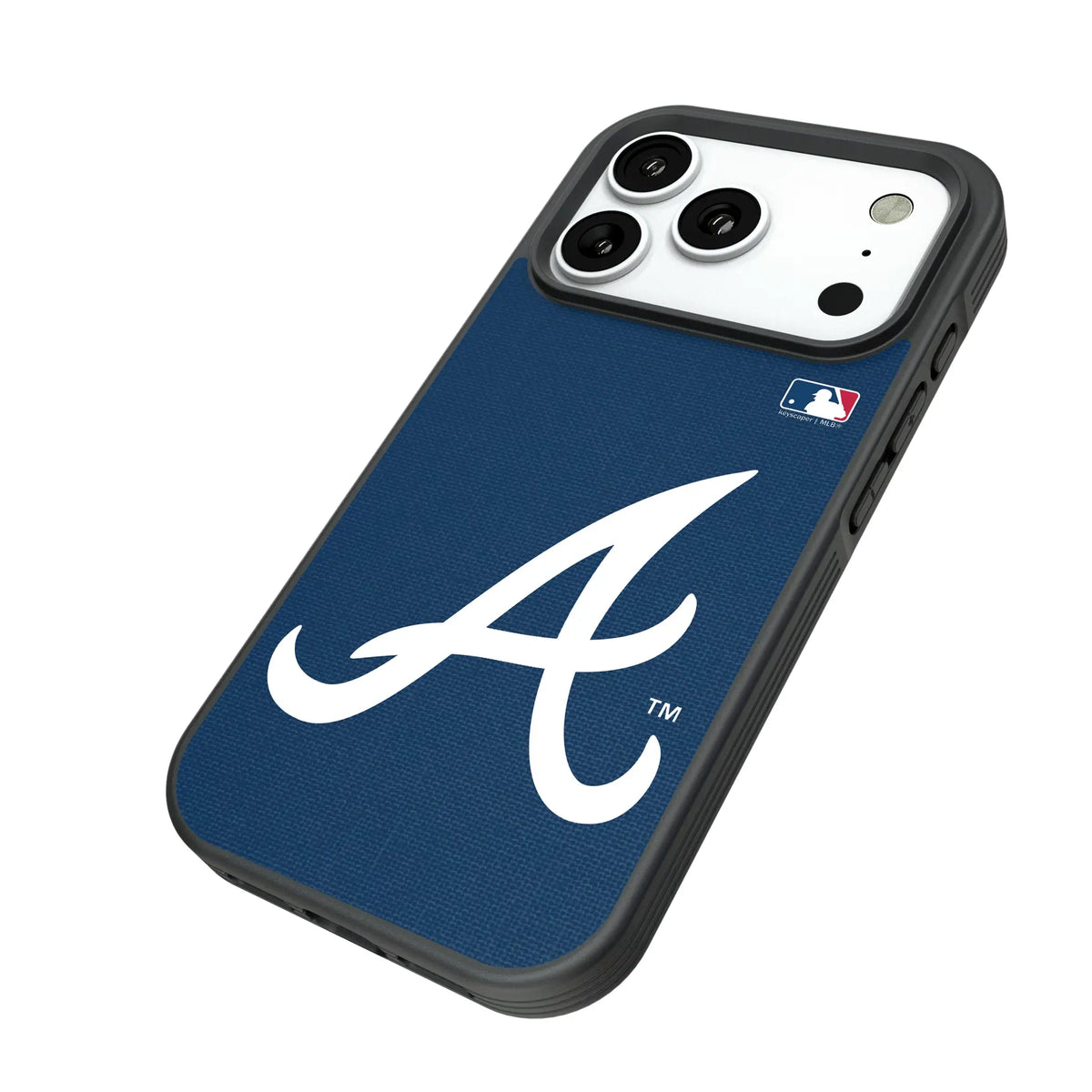 Atlanta Braves Solid iPhone Bump Phone Case for Apple iPhone - Isometric View#Device_iPhone 18 Pro