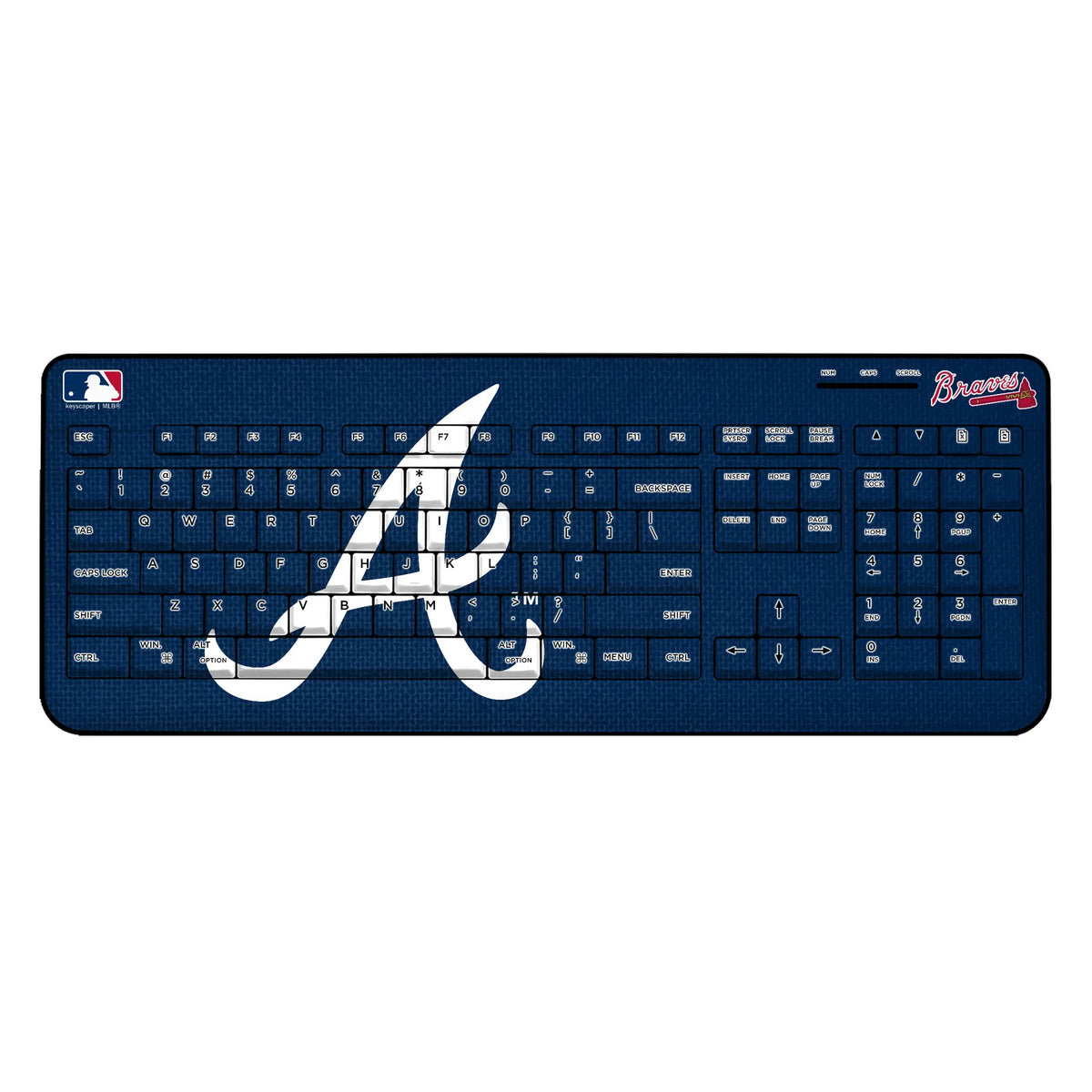 Atlanta Braves Solid Wireless USB Keyboard