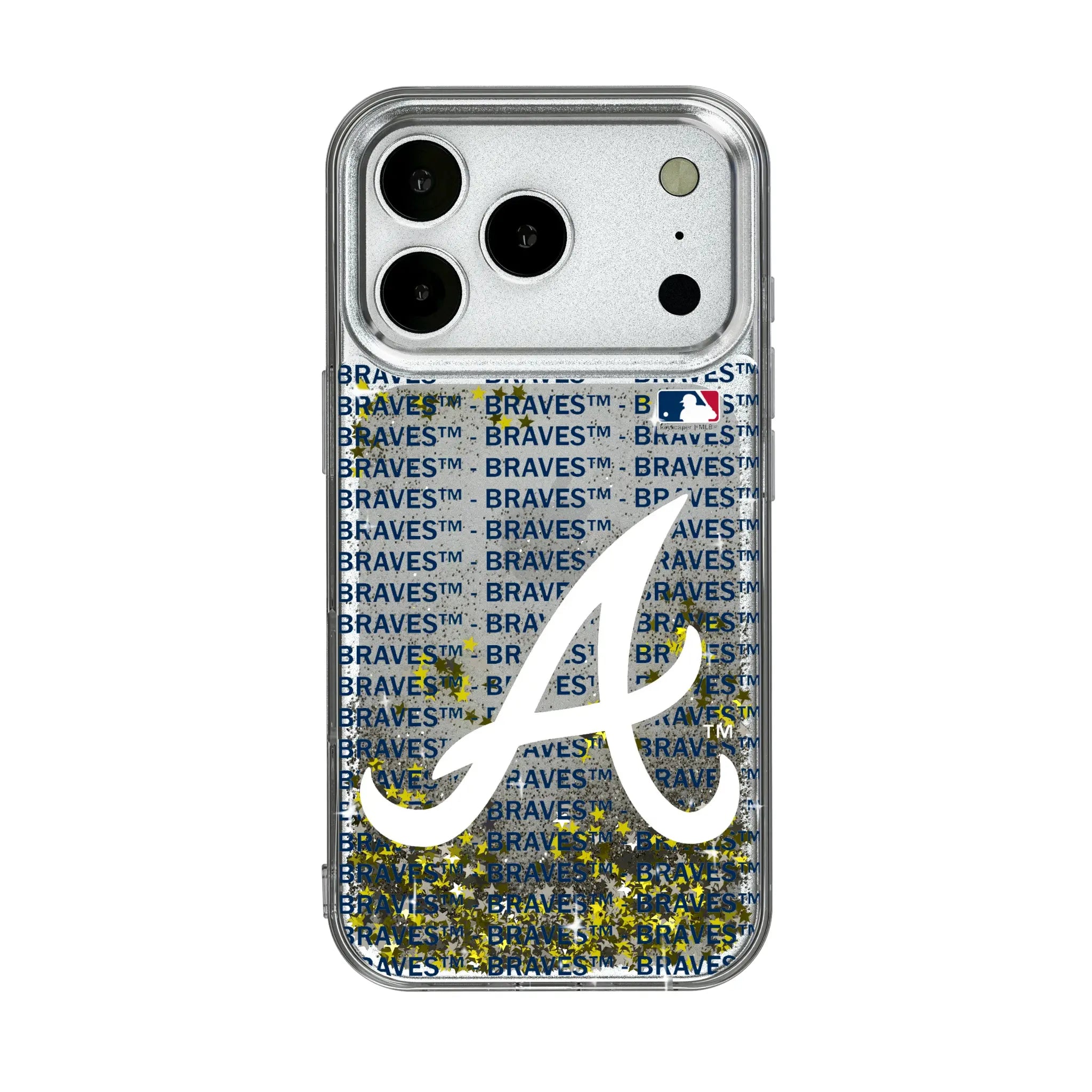 Atlanta Braves Text Backdrop iPhone Glitter Phone Case for Apple iPhone