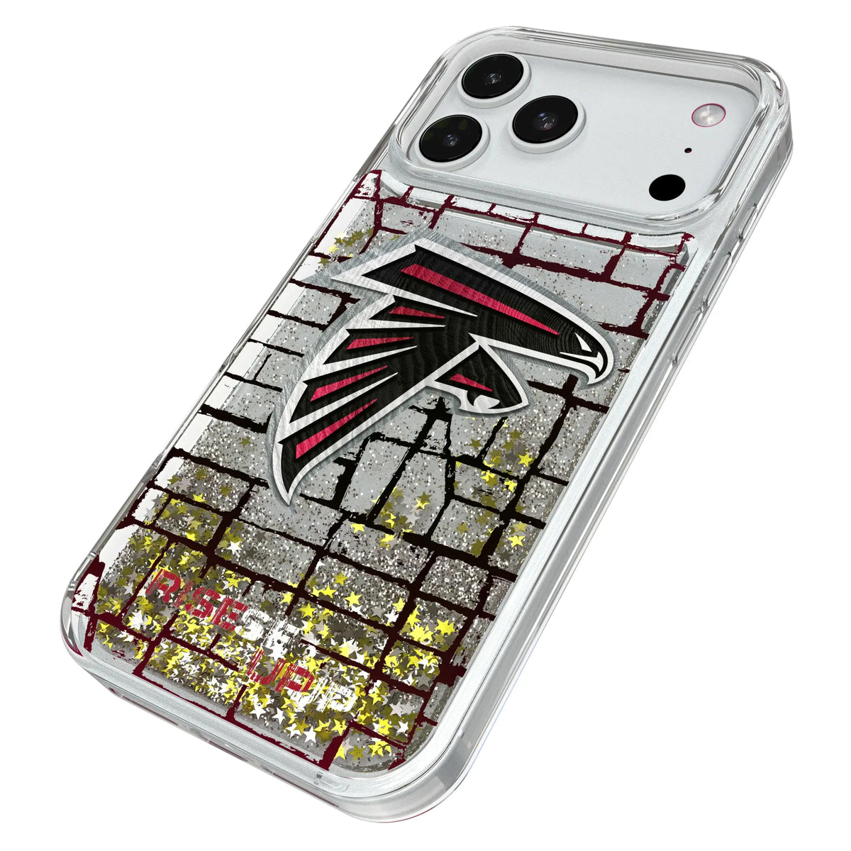 Atlanta Falcons Brick iPhone Glitter Phone Case for Apple iPhone - Isometric View#Device_iPhone 18 Pro Max