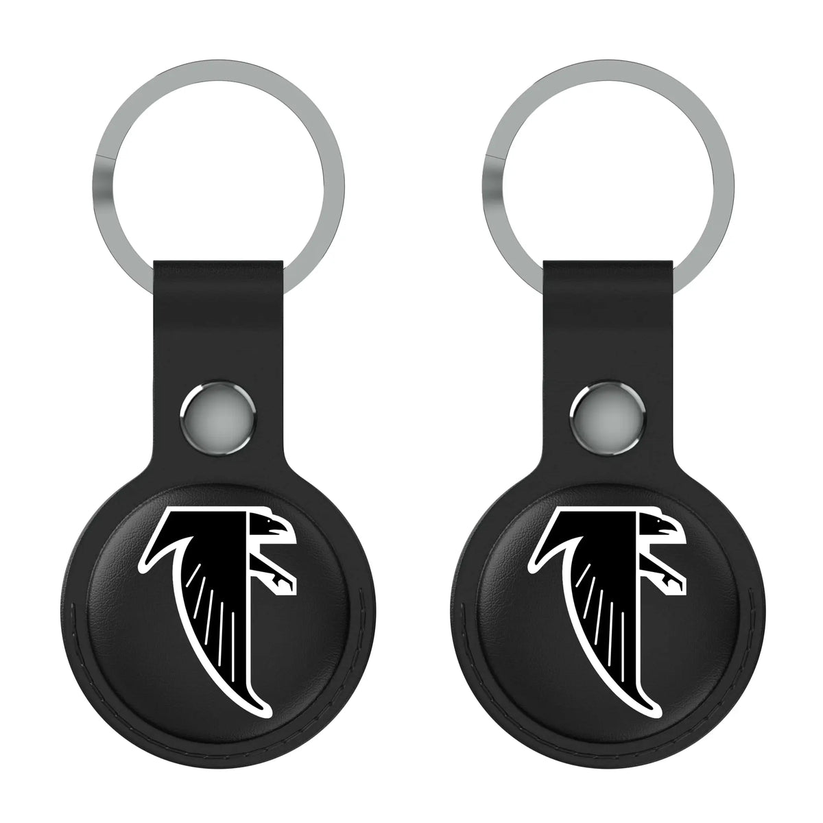 Atlanta Falcons Classic Insignia AirTag Black Airtag Holder 2-Pack