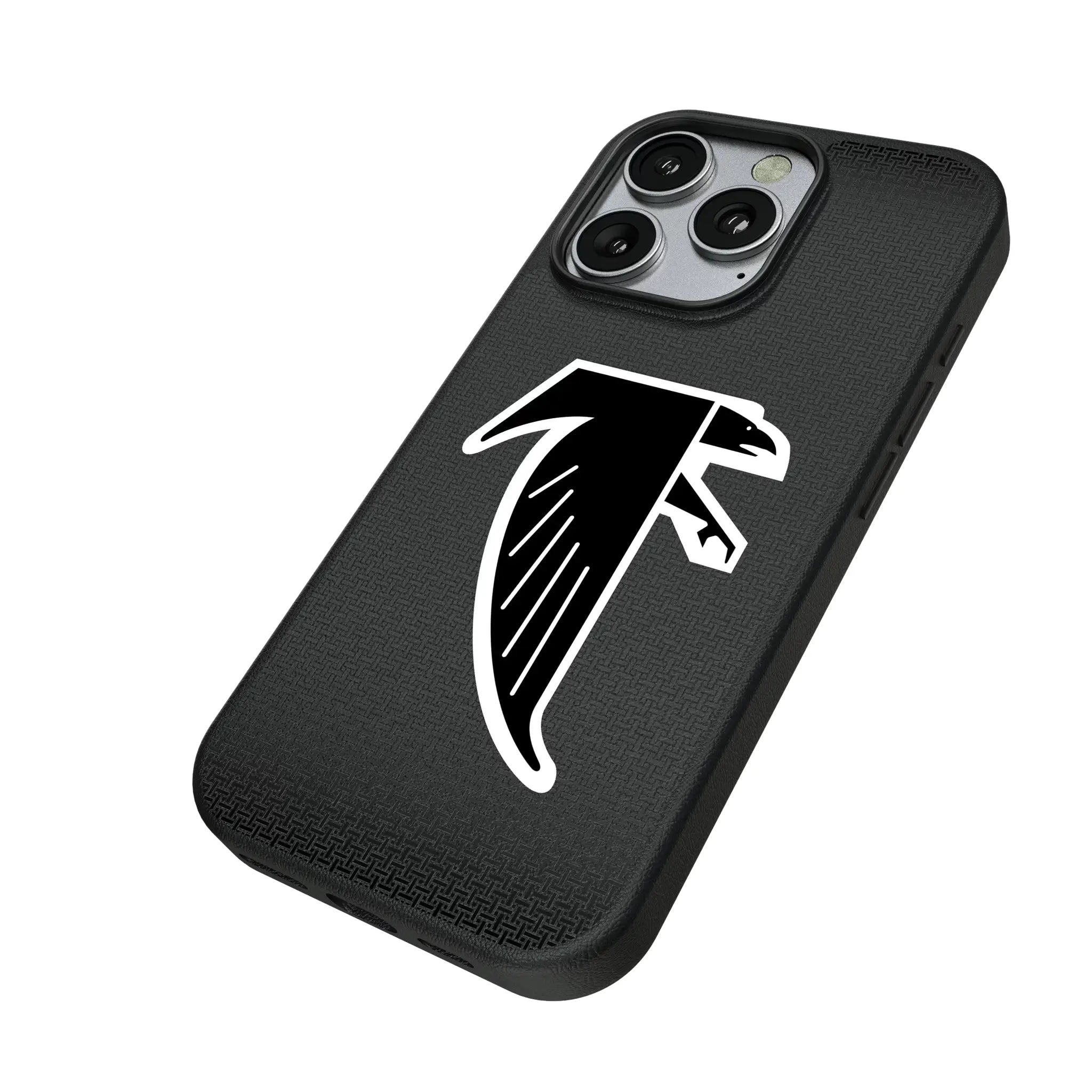 Atlanta Falcons Classic Linen iPhone MagSafe Compatible Phone Case for Apple iPhone - Isometric View