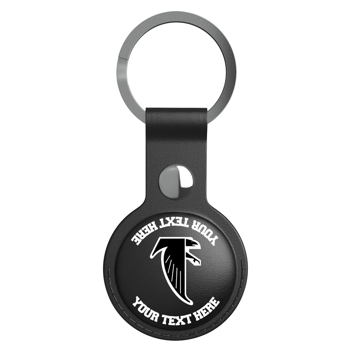 Atlanta Falcons Classic Personalized Insignia AirTag Black Airtag Holder