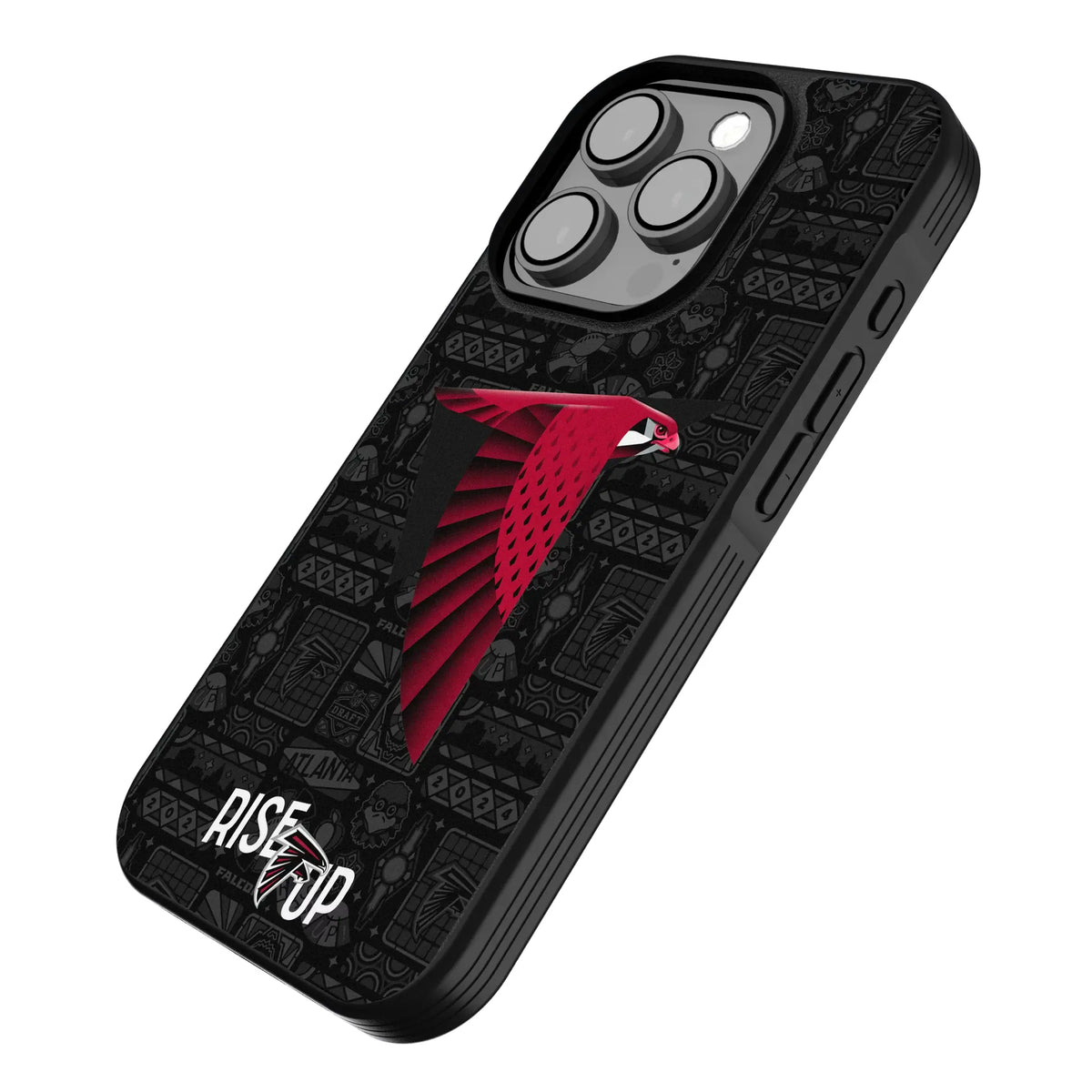 Atlanta Falcons Deco iPhone Bump Phone Case for Apple iPhone - Isometric View