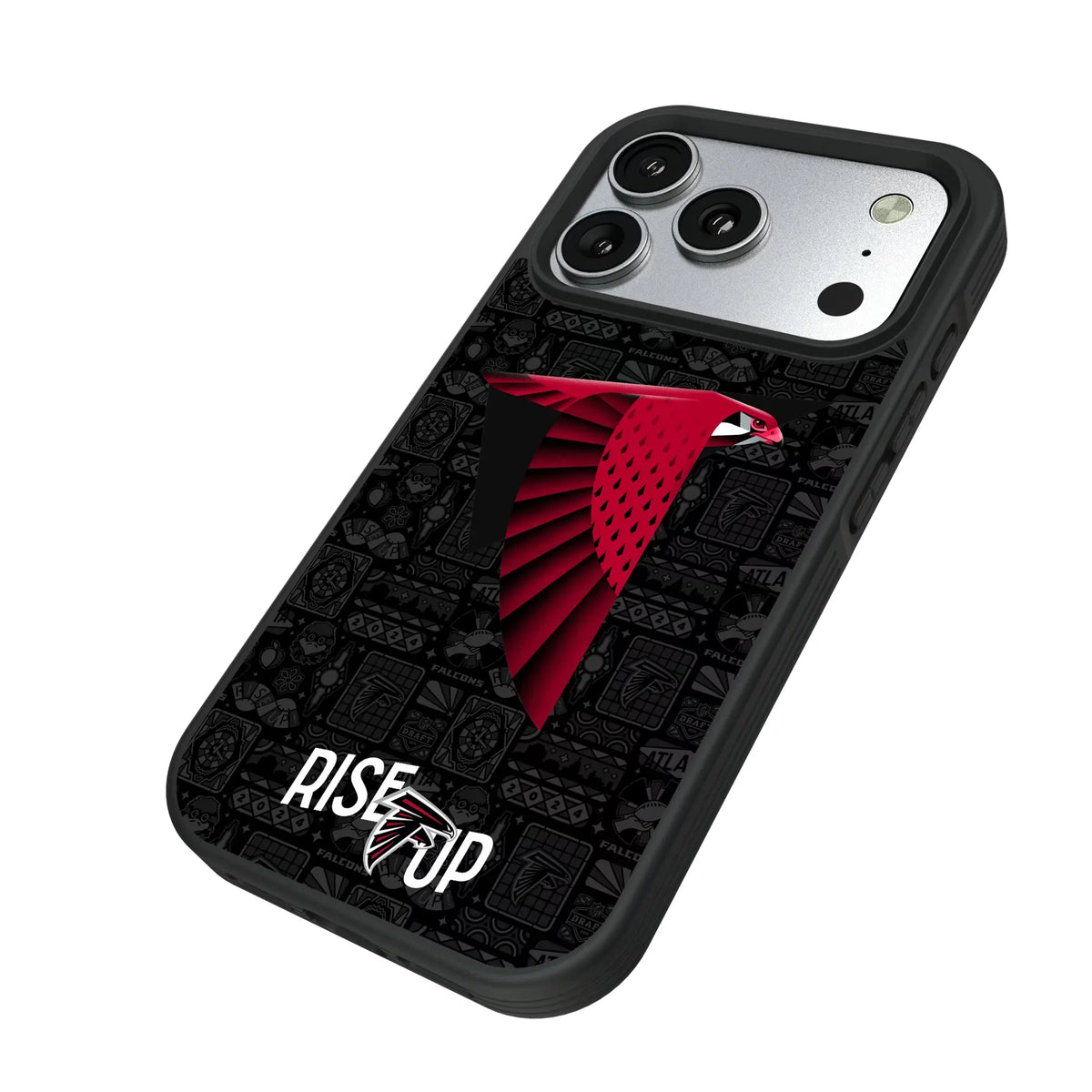 Atlanta Falcons Deco iPhone Bump Phone Case for Apple iPhone - Isometric View#Device_iPhone 17 Pro