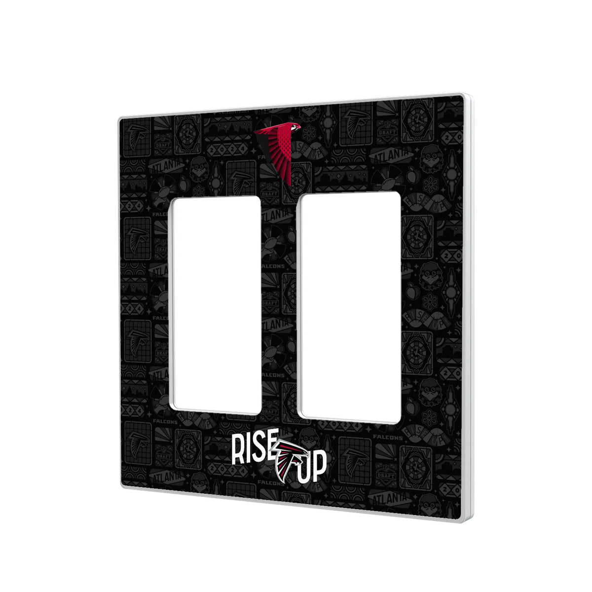 Atlanta Falcons Deco Hidden-Screw Light Switch Plate#Style_Double Rocker