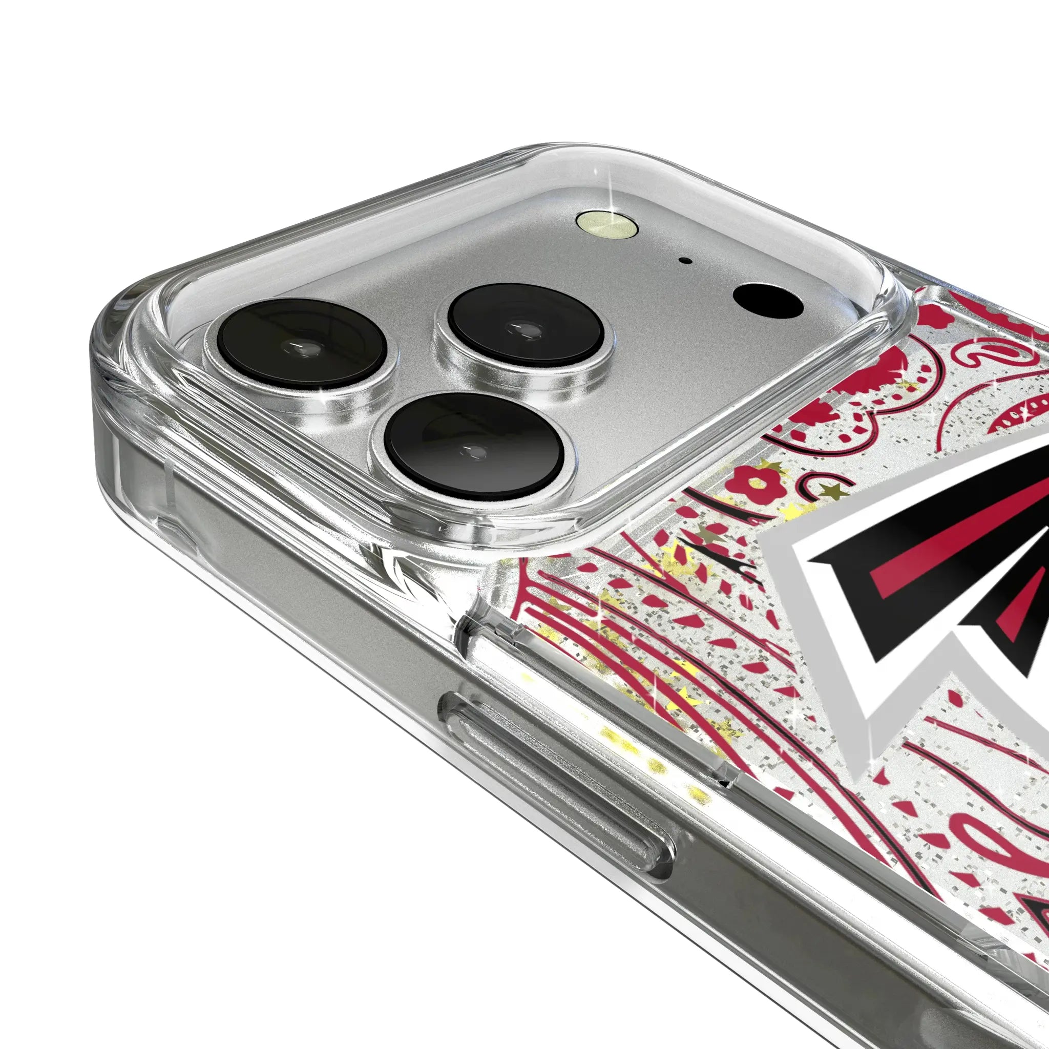 Atlanta Falcons Paisley iPhone Glitter Phone Case for Apple iPhone - Detail