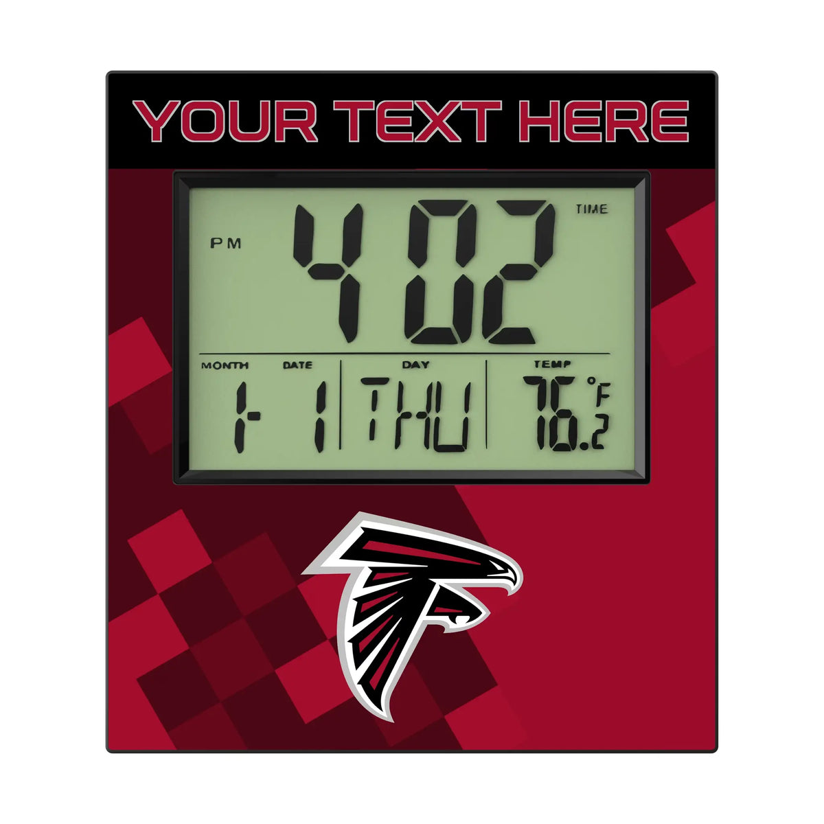 Atlanta Falcons Personalized Color Block Wall Clock