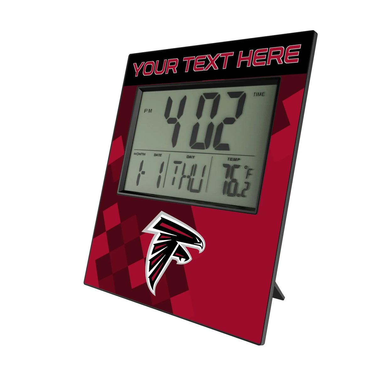 Atlanta Falcons Personalized Color Block Wall Clock
