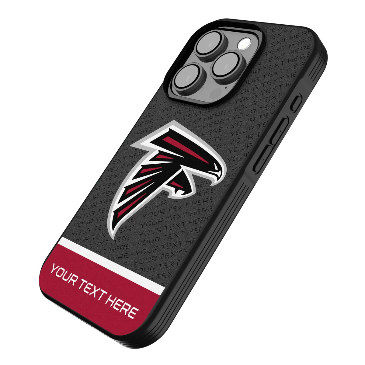Atlanta Falcons Personalized EndZone Plus iPhone Bump Phone Case for Apple iPhone - Isometric View