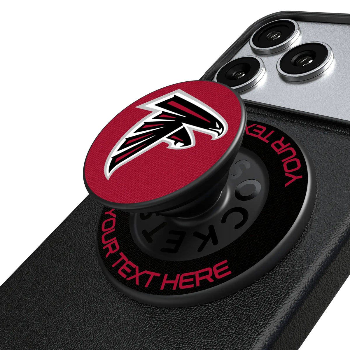 Atlanta Falcons Personalized Endzone Solid Popsockets Round Magnetic