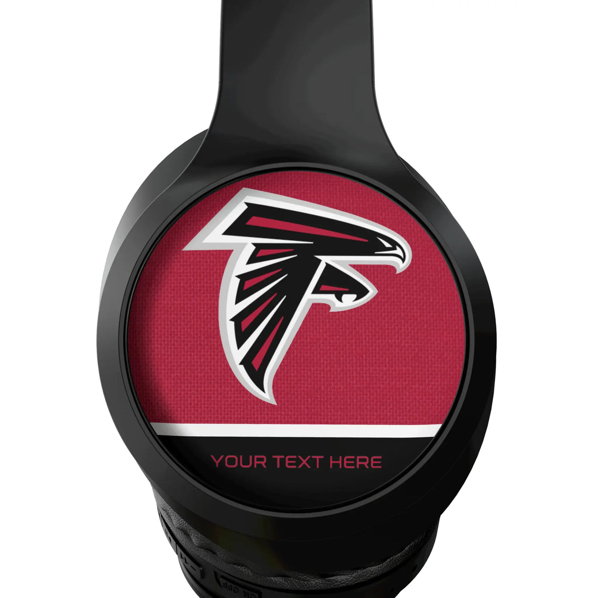 Atlanta Falcons Personalized Endzone Solid Wireless Over-Ear Headphones With Case - Detail