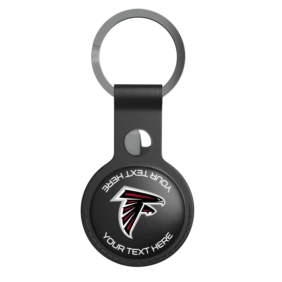 Atlanta Falcons Personalized Insignia AirTag Black Airtag Holder