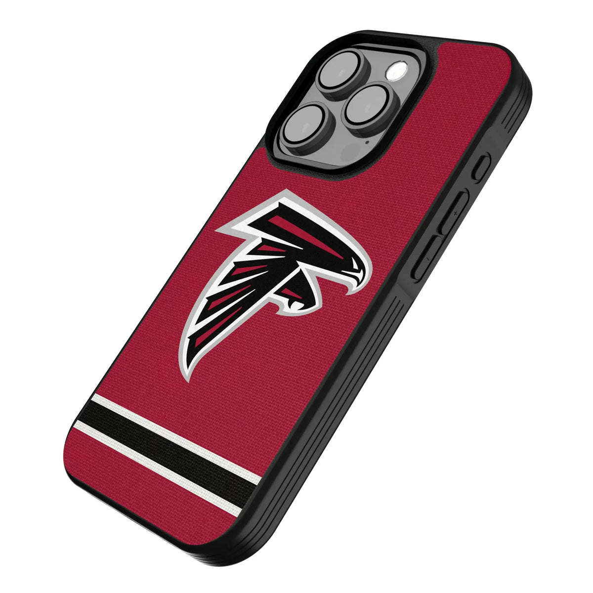 Atlanta Falcons Stripe iPhone Bump Phone Case for Apple iPhone - Isometric View