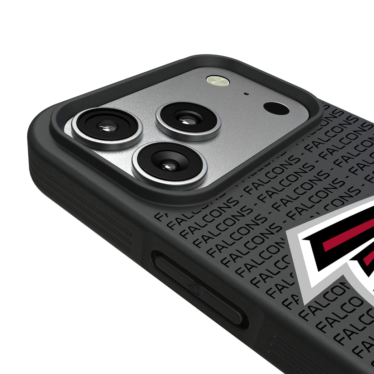 Atlanta Falcons Text Backdrop iPhone Bump Phone Case for Apple iPhone - Detail#Device_iPhone 17 Pro