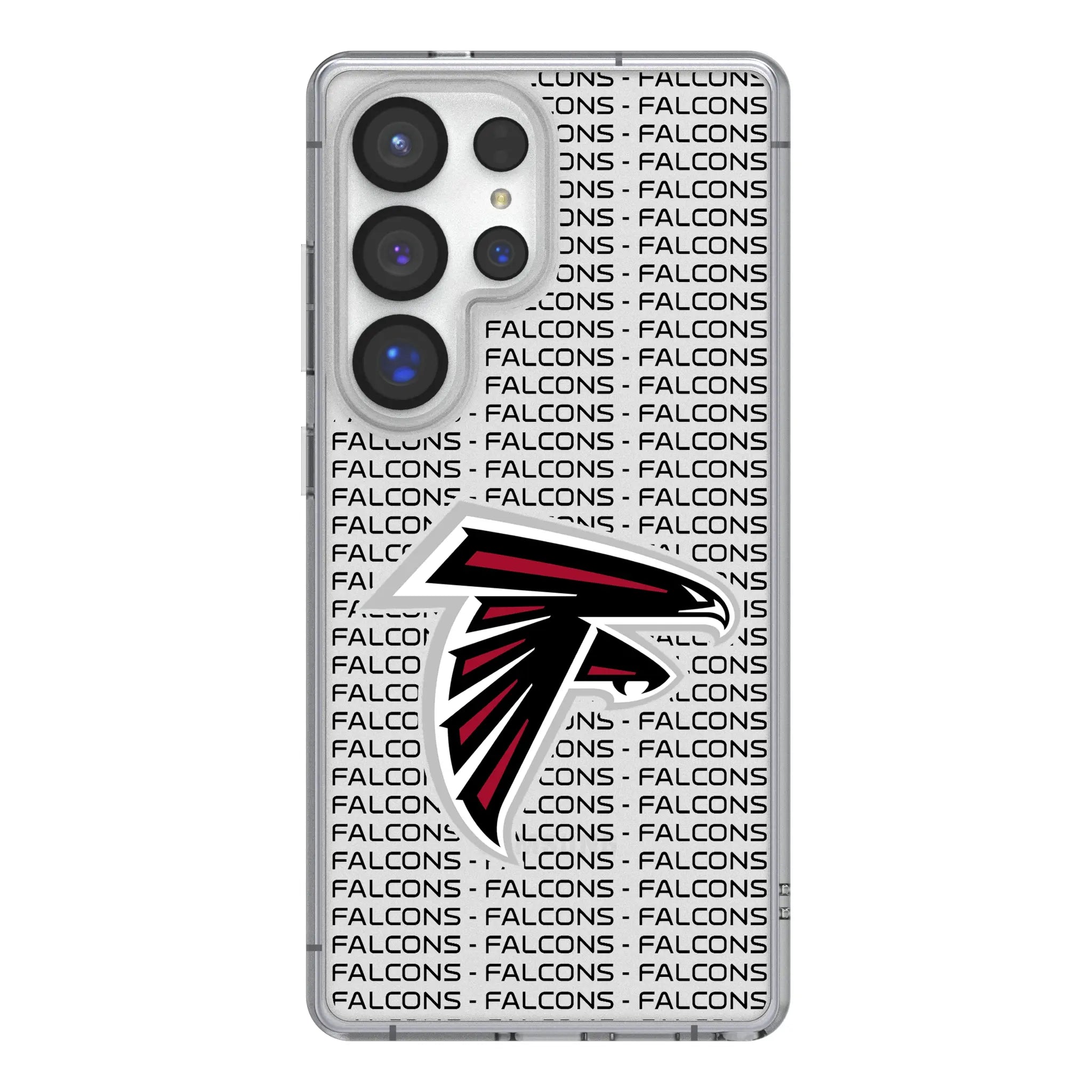 Atlanta Falcons Text Backdrop Galaxy Clear Phone Case for Samsung Galaxy#Device_Galaxy S25 Ultra