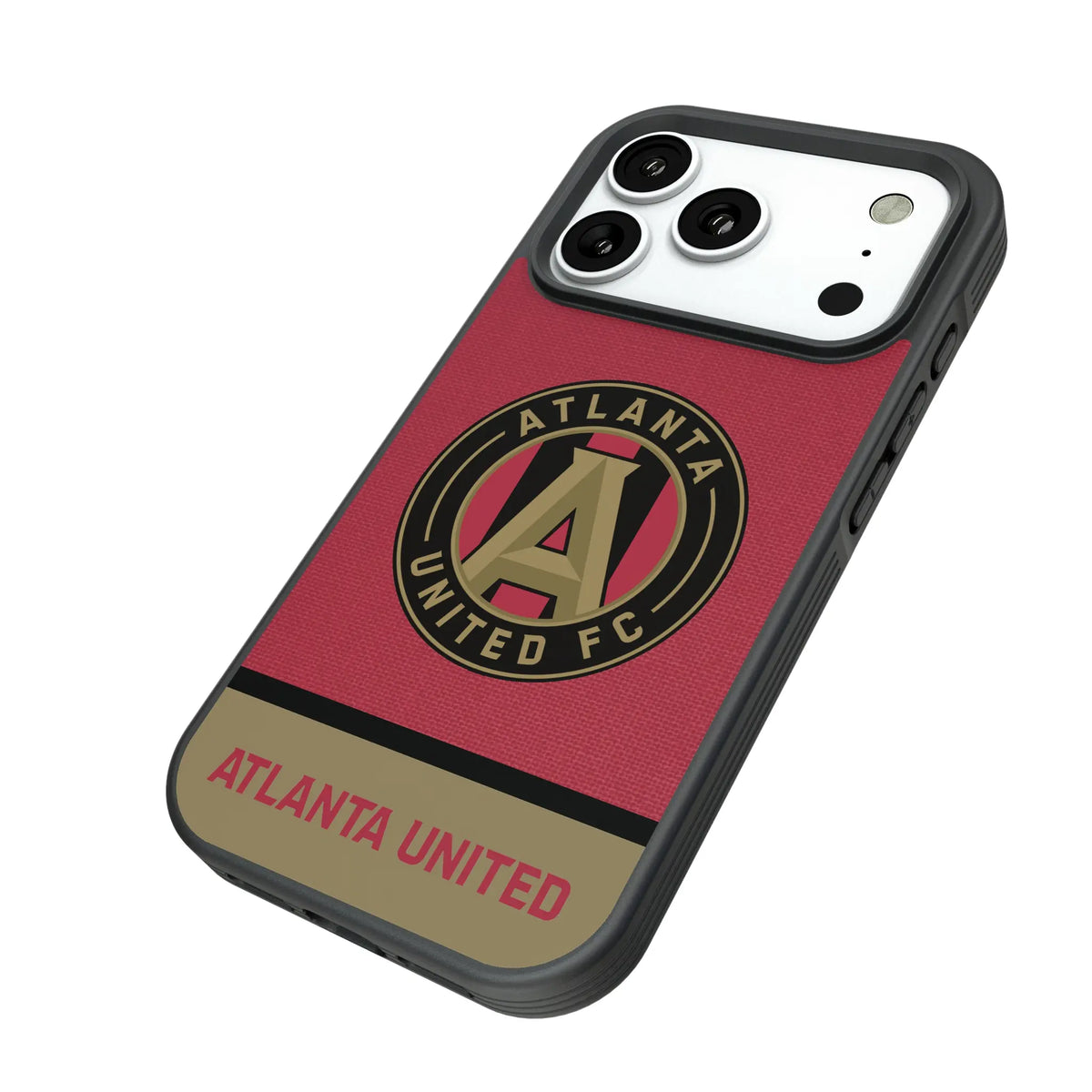 Atlanta United FC Endzone Solid iPhone Bump Phone Case for Apple iPhone - Isometric View#Device_iPhone 18 Pro