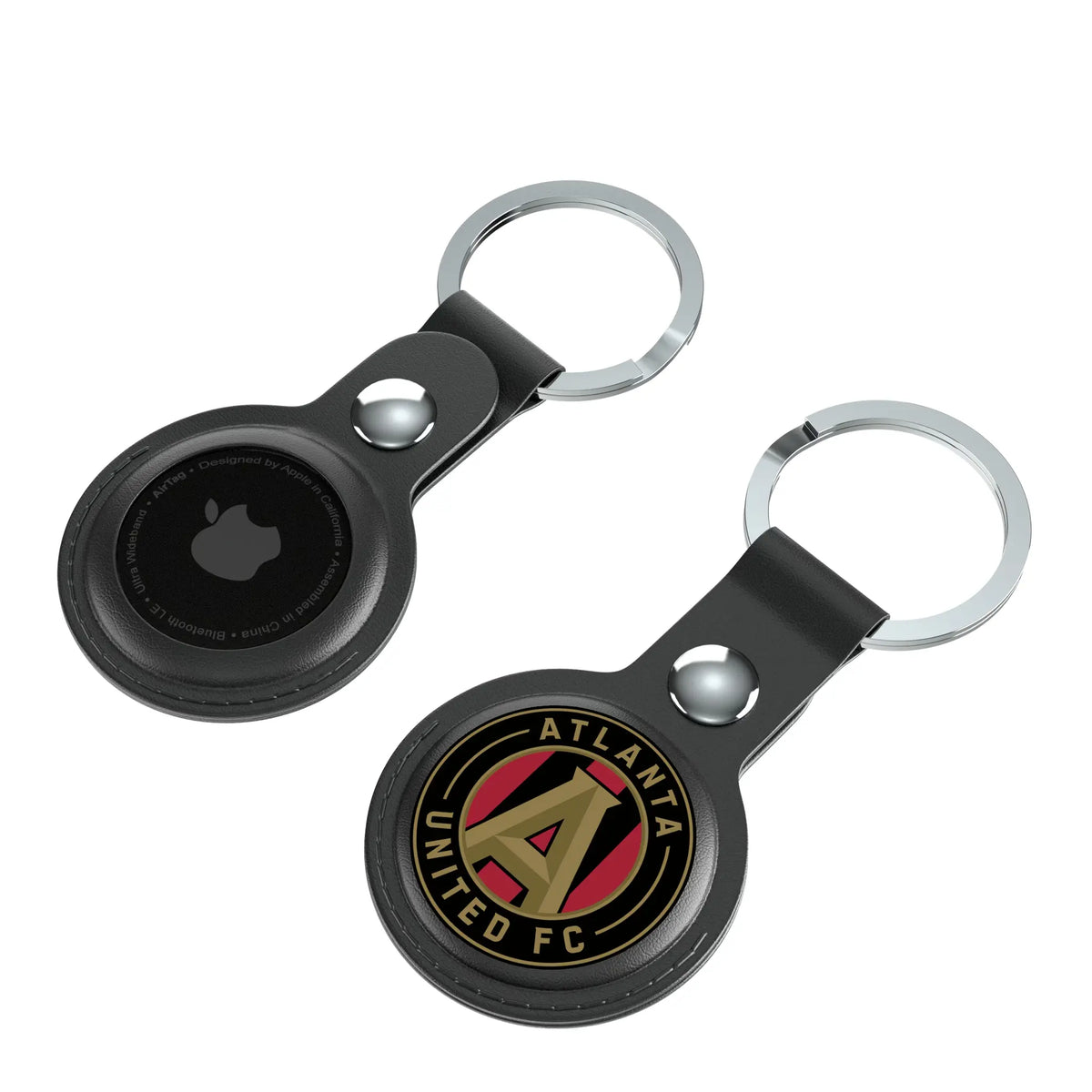Atlanta United FC Insignia AirTag Black Airtag Holder 2-Pack - Isometric View