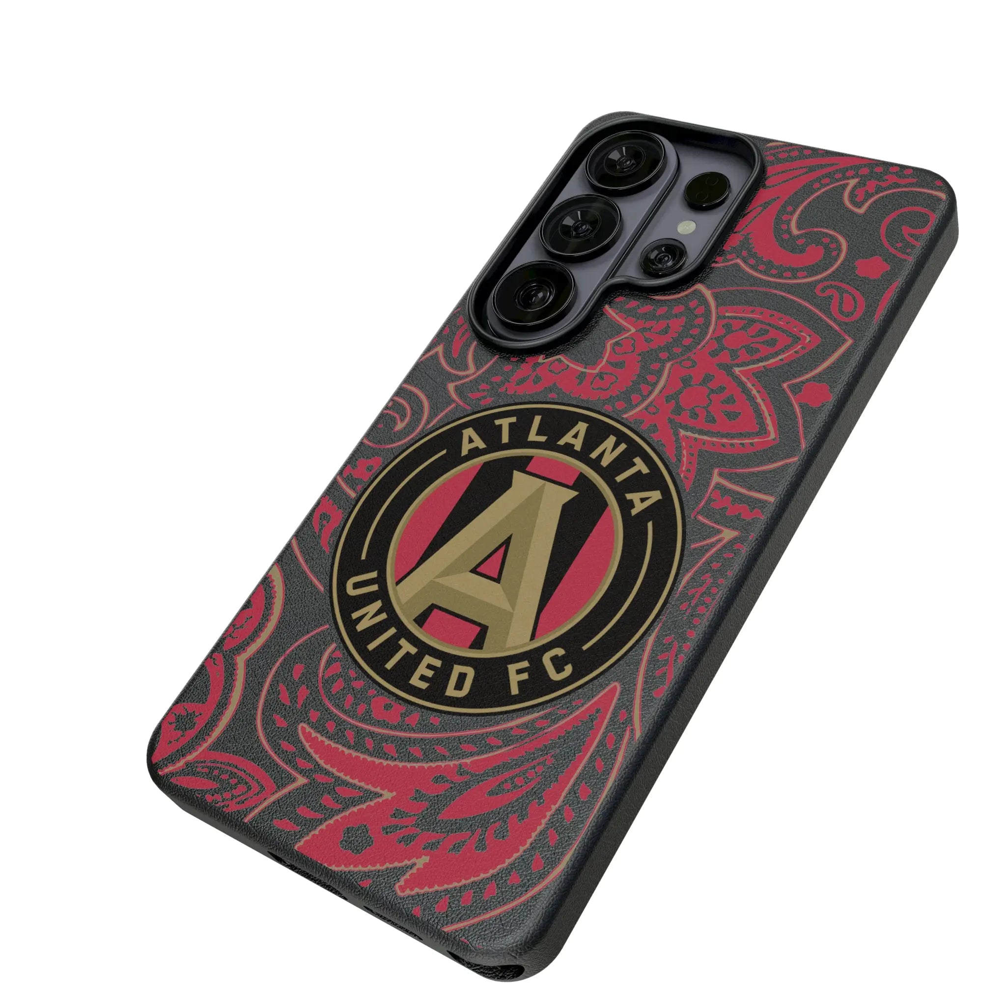 Atlanta United FC Paisley Galaxy MagSafe Compatible Phone Case for Samsung Galaxy - Isometric View#Device_Galaxy S26 Ultra