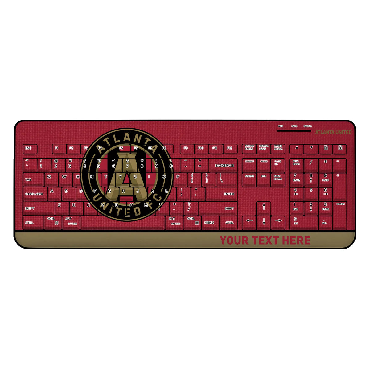 Atlanta United FC Personalized Endzone Solid Wireless USB Keyboard