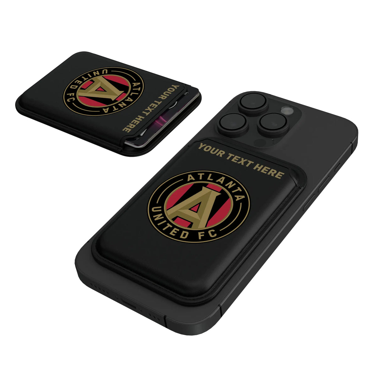 Atlanta United FC Personalized Insignia Black Magnetic Credit Card Wallet