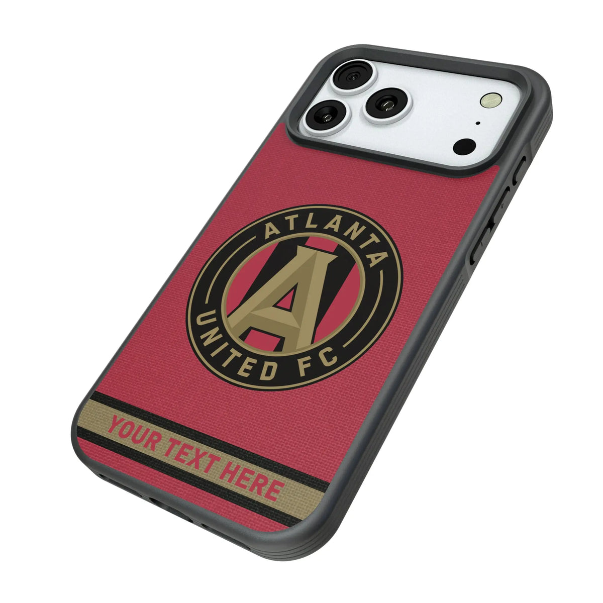 Atlanta United FC Personalized Stripe iPhone Bump Phone Case for Apple iPhone - Isometric View#Device_iPhone 18 Pro Max