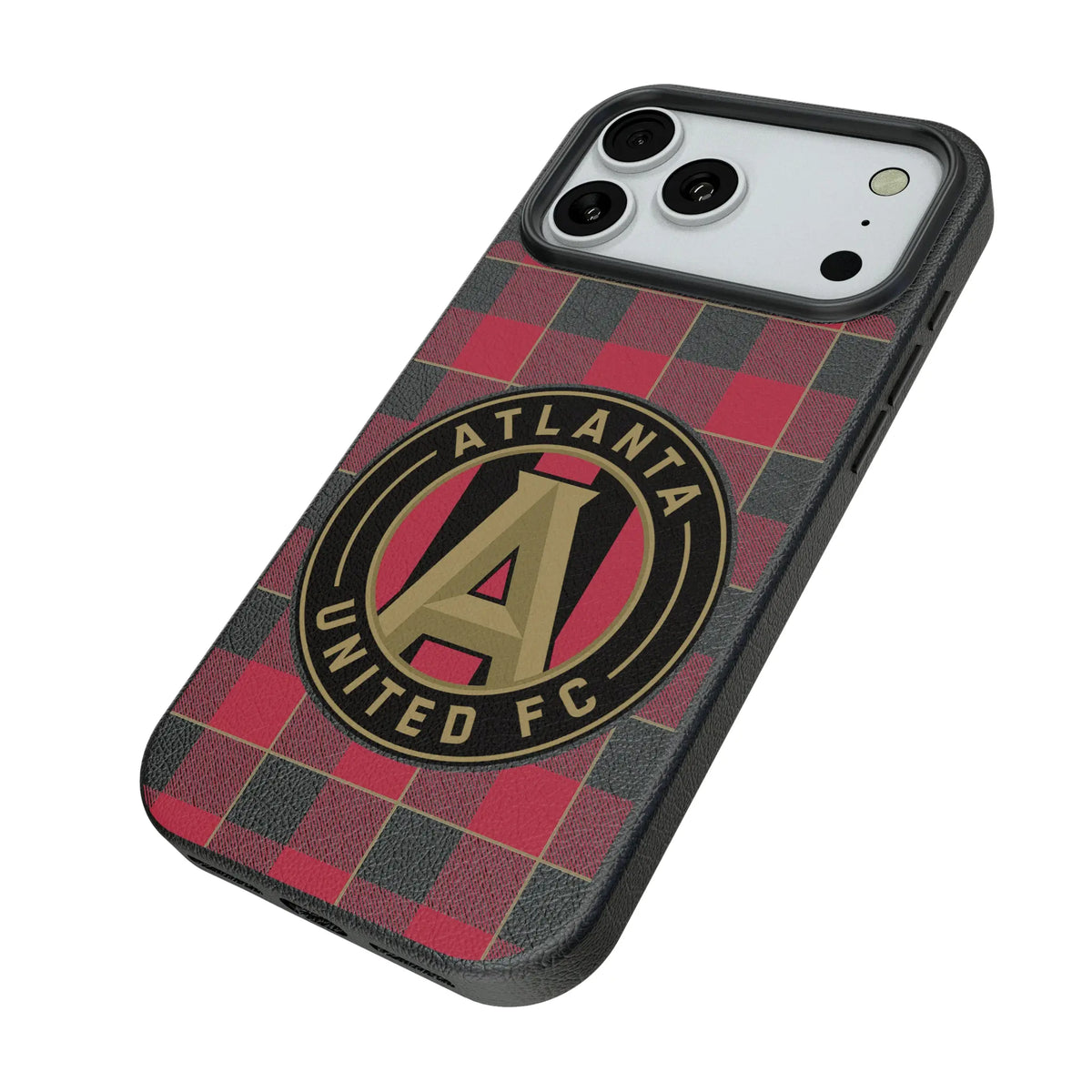 Atlanta United FC Plaid iPhone MagSafe Compatible Phone Case for Apple iPhone - Isometric View#Device_iPhone 18 Pro Max