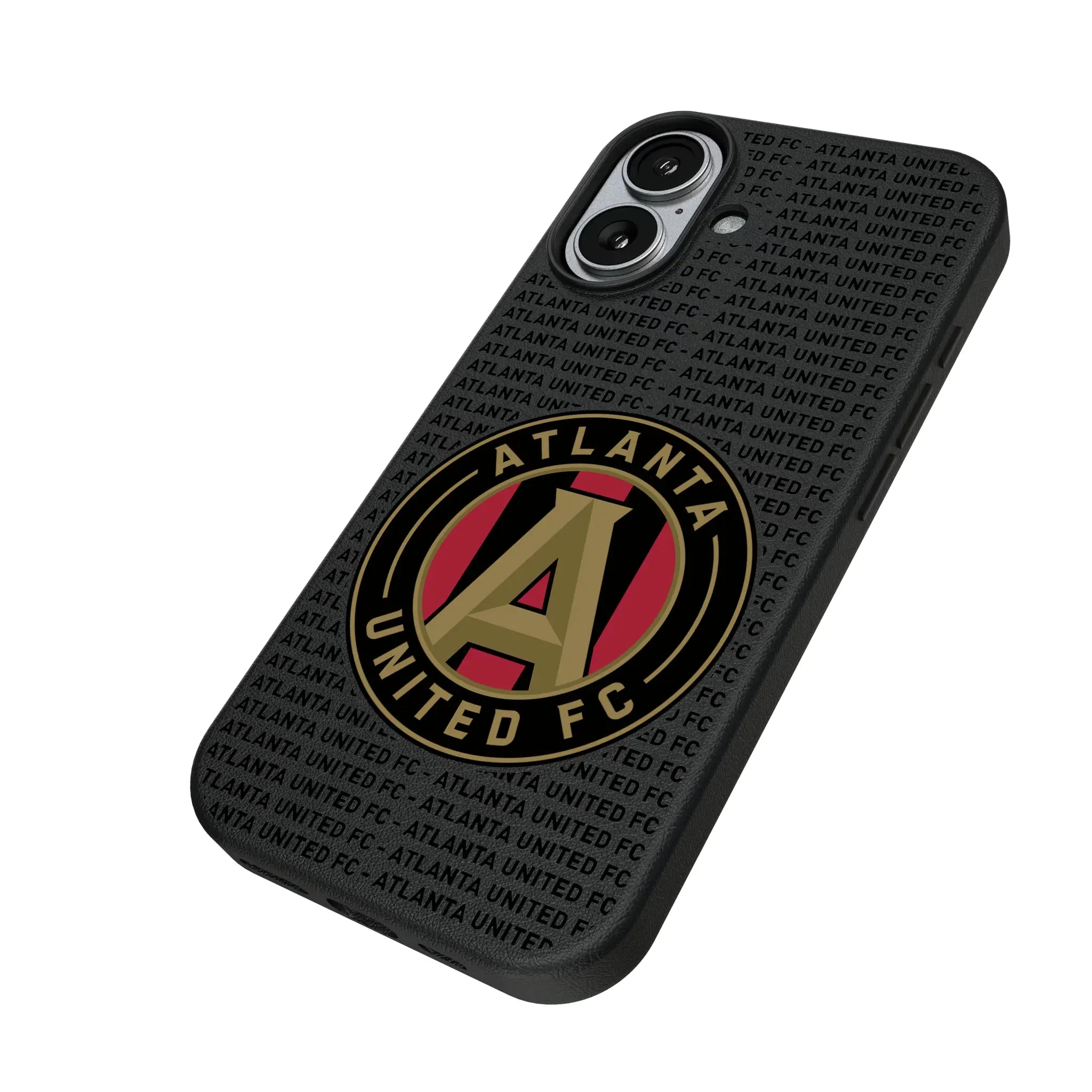 Atlanta United FC Text Backdrop iPhone MagSafe Compatible Phone Case for Apple iPhone - Isometric View#Device_iPhone 17