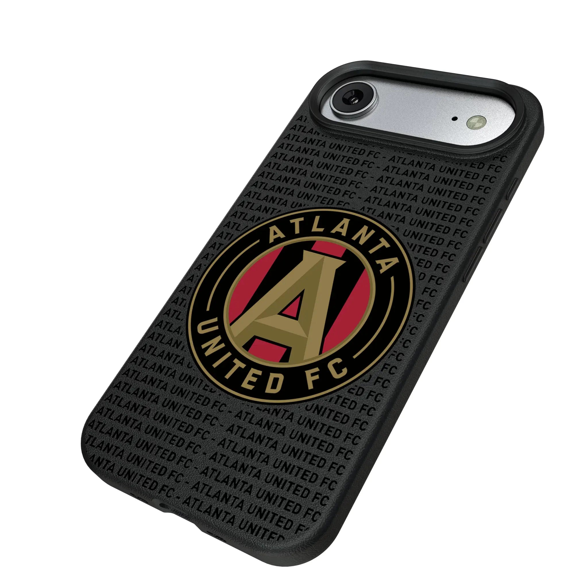Atlanta United FC Text Backdrop iPhone MagSafe Compatible Phone Case for Apple iPhone - Isometric View#Device_iPhone Air