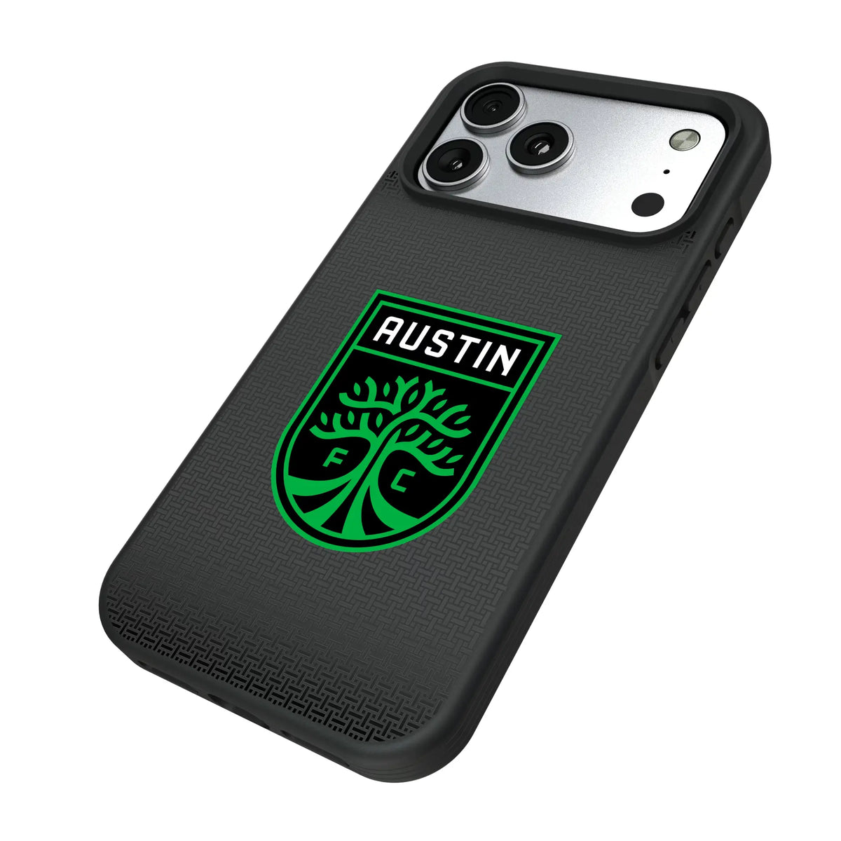 Austin FC Linen iPhone Bump Phone Case for Apple iPhone - Isometric View#Device_iPhone 17 Pro Max