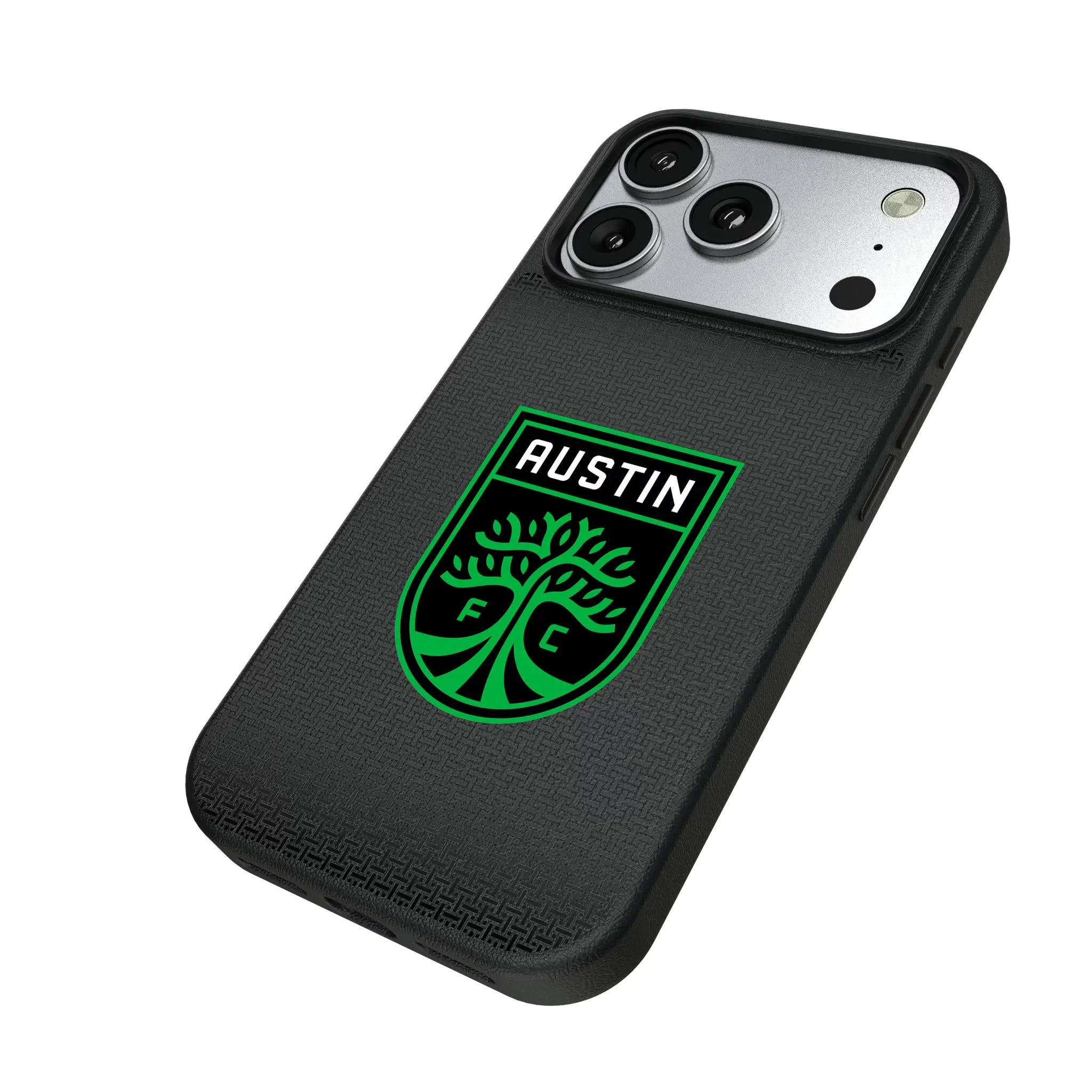 Austin FC Linen iPhone MagSafe Compatible Phone Case for Apple iPhone - Isometric View#Device_iPhone 17 Pro