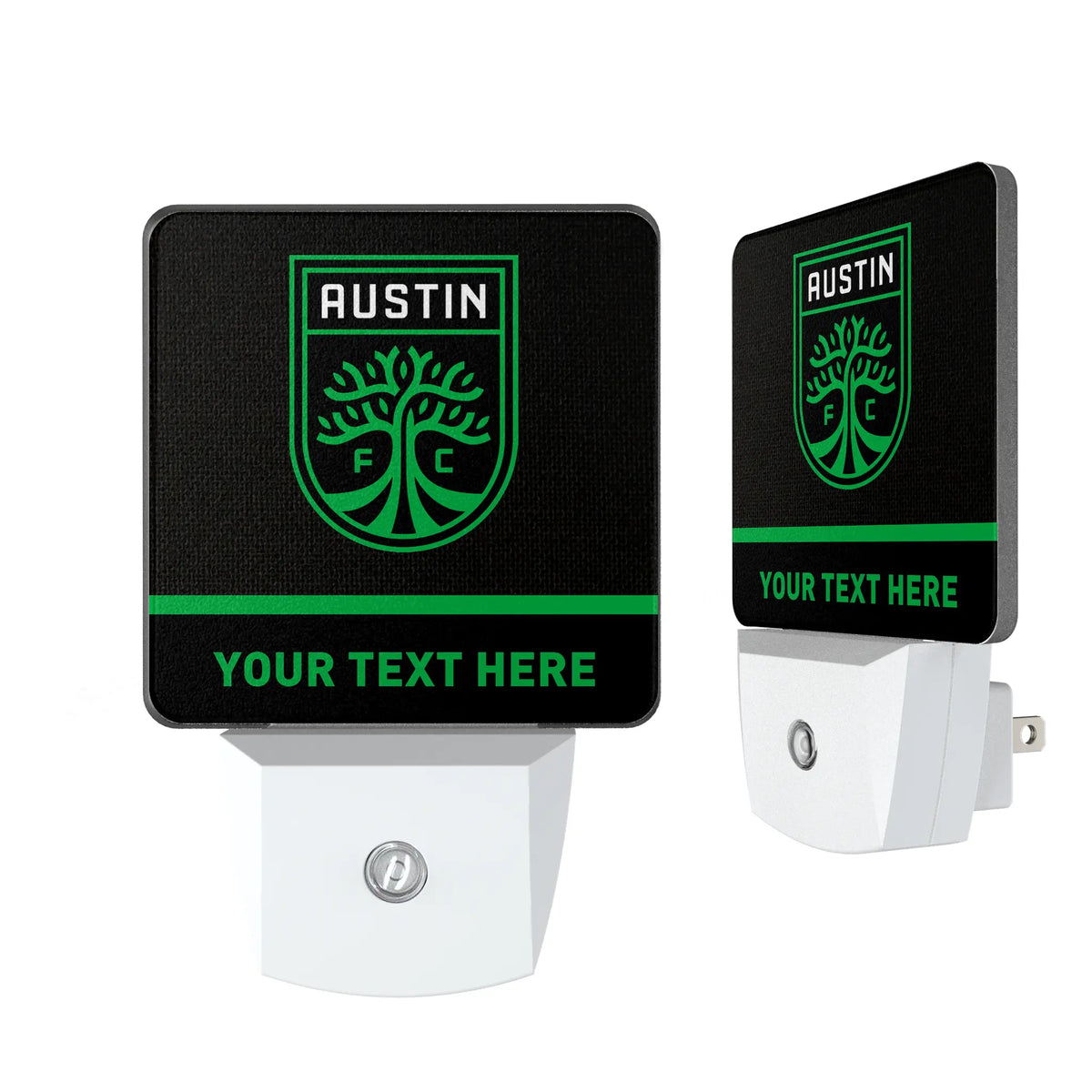 Austin FC Personalized Endzone Solid Night Light 2-Pack