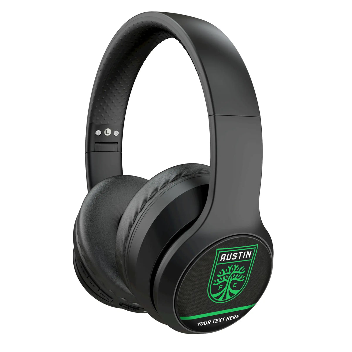 Austin FC Personalized Endzone Solid Wireless Over-Ear Headphones With Case