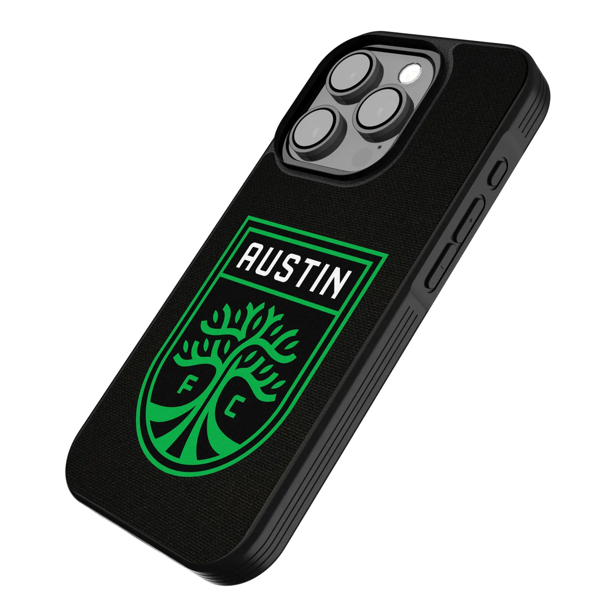Austin FC Solid iPhone Bump Phone Case for Apple iPhone - Isometric View