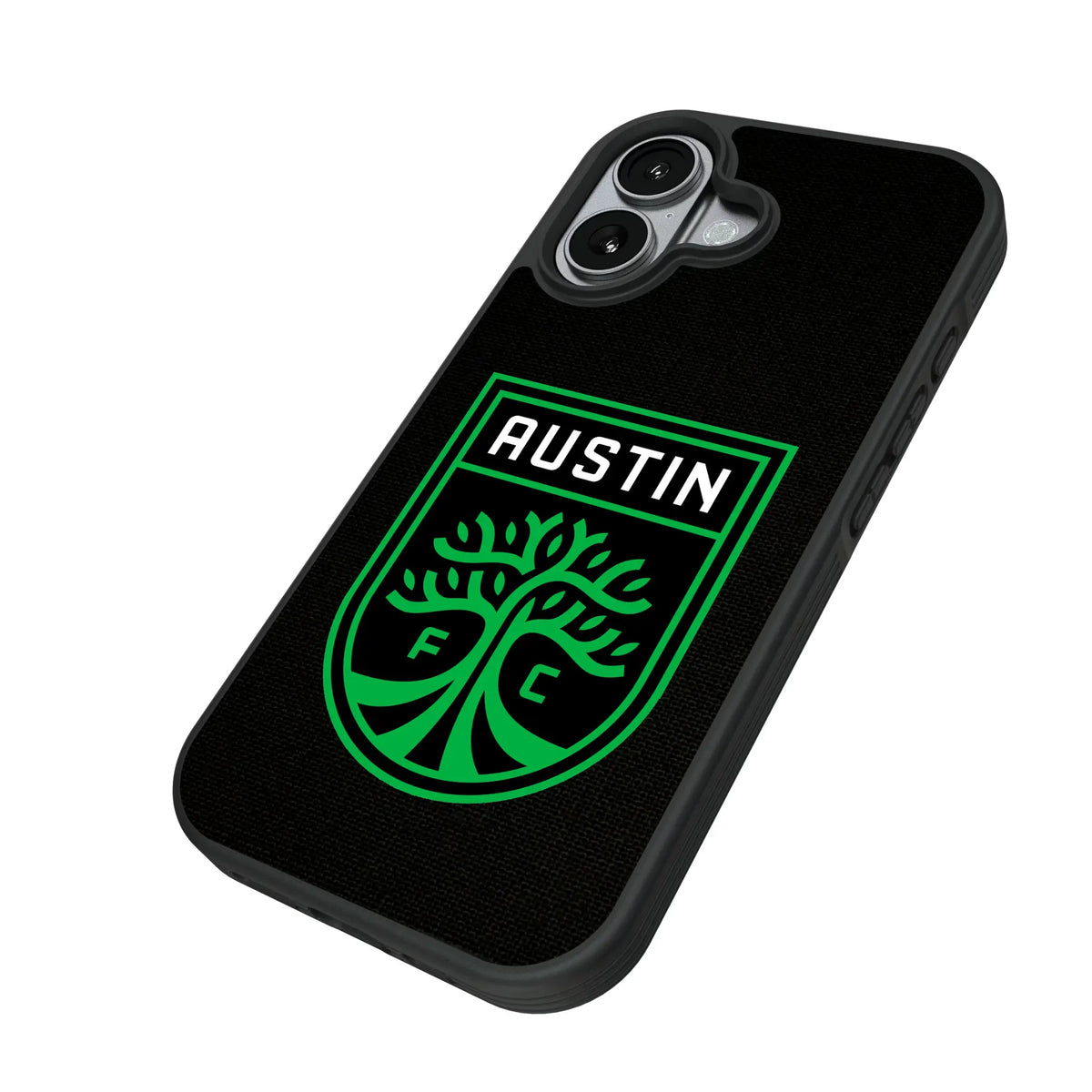 Austin FC Solid iPhone Bump Phone Case for Apple iPhone - Isometric View#Device_iPhone 17