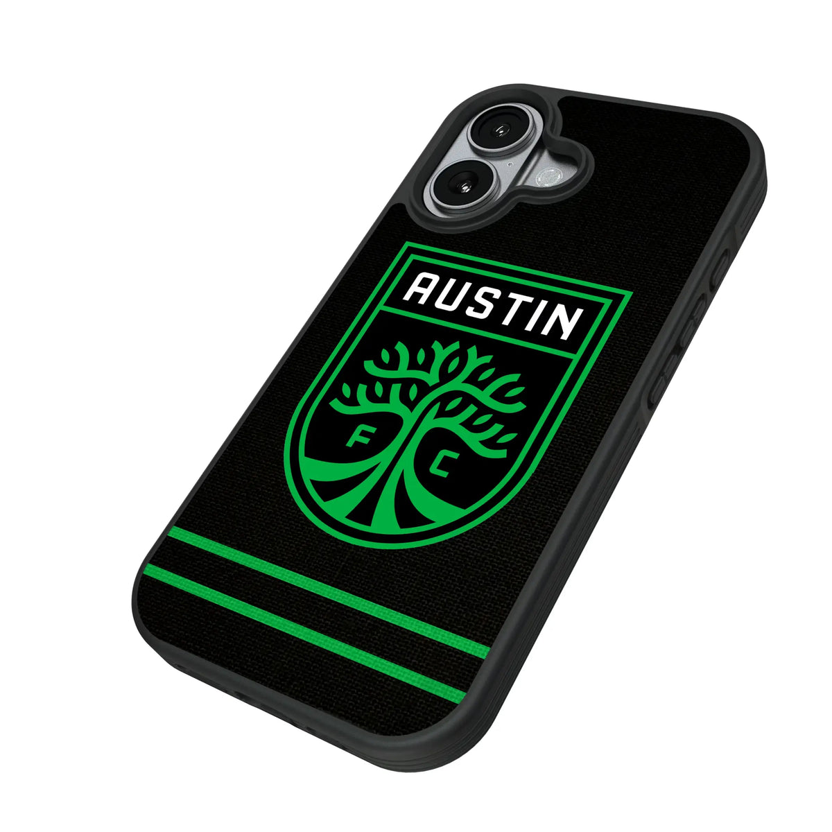 Austin FC Stripe iPhone Bump Phone Case for Apple iPhone - Isometric View#Device_iPhone 17