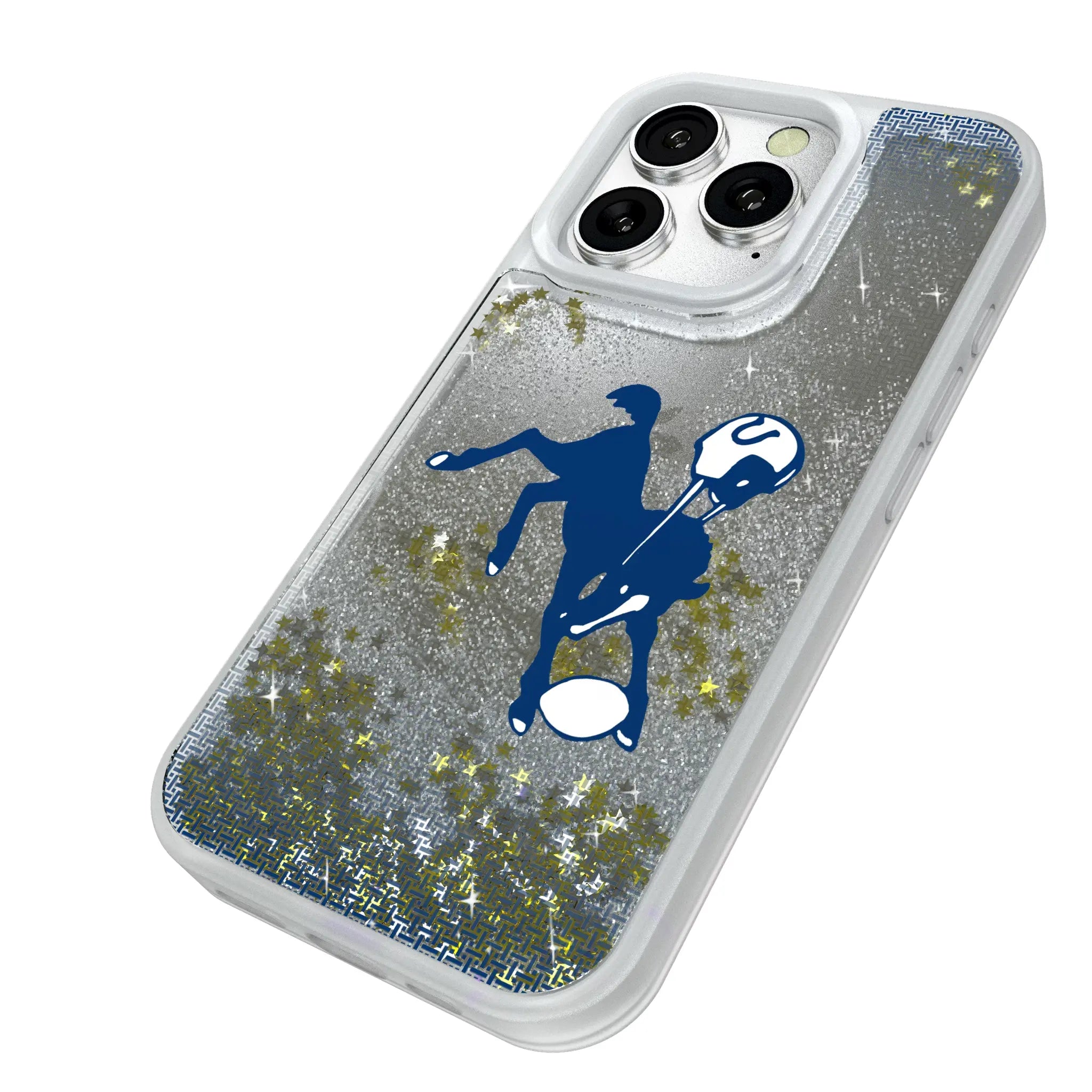 Baltimore Colts 1946 Historic Collection Linen iPhone Glitter Phone Case for Apple iPhone - Isometric View